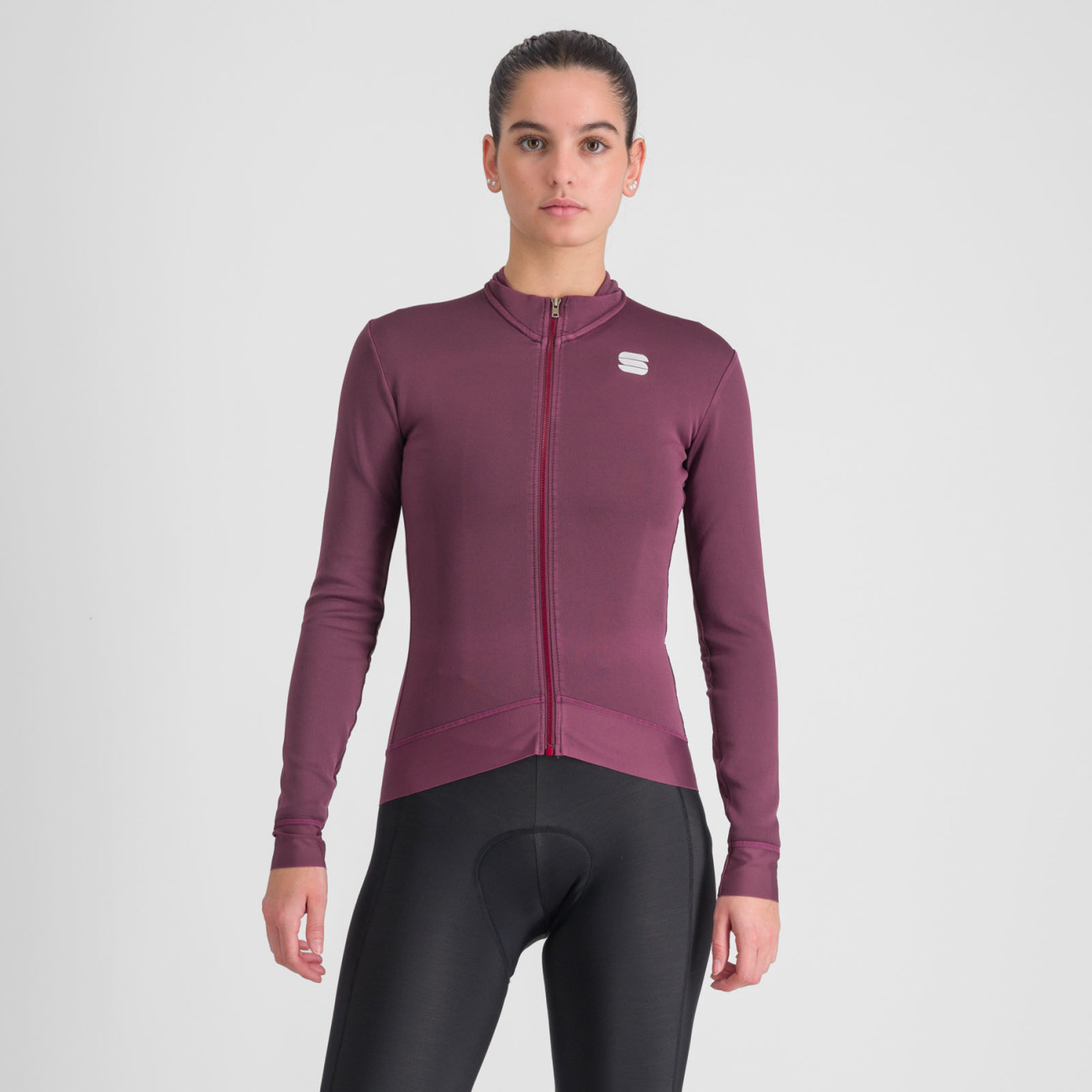 SPORTFUL Cyklistický dres s dlhým rukávom zimný - MONOCROM THERMAL - fialová