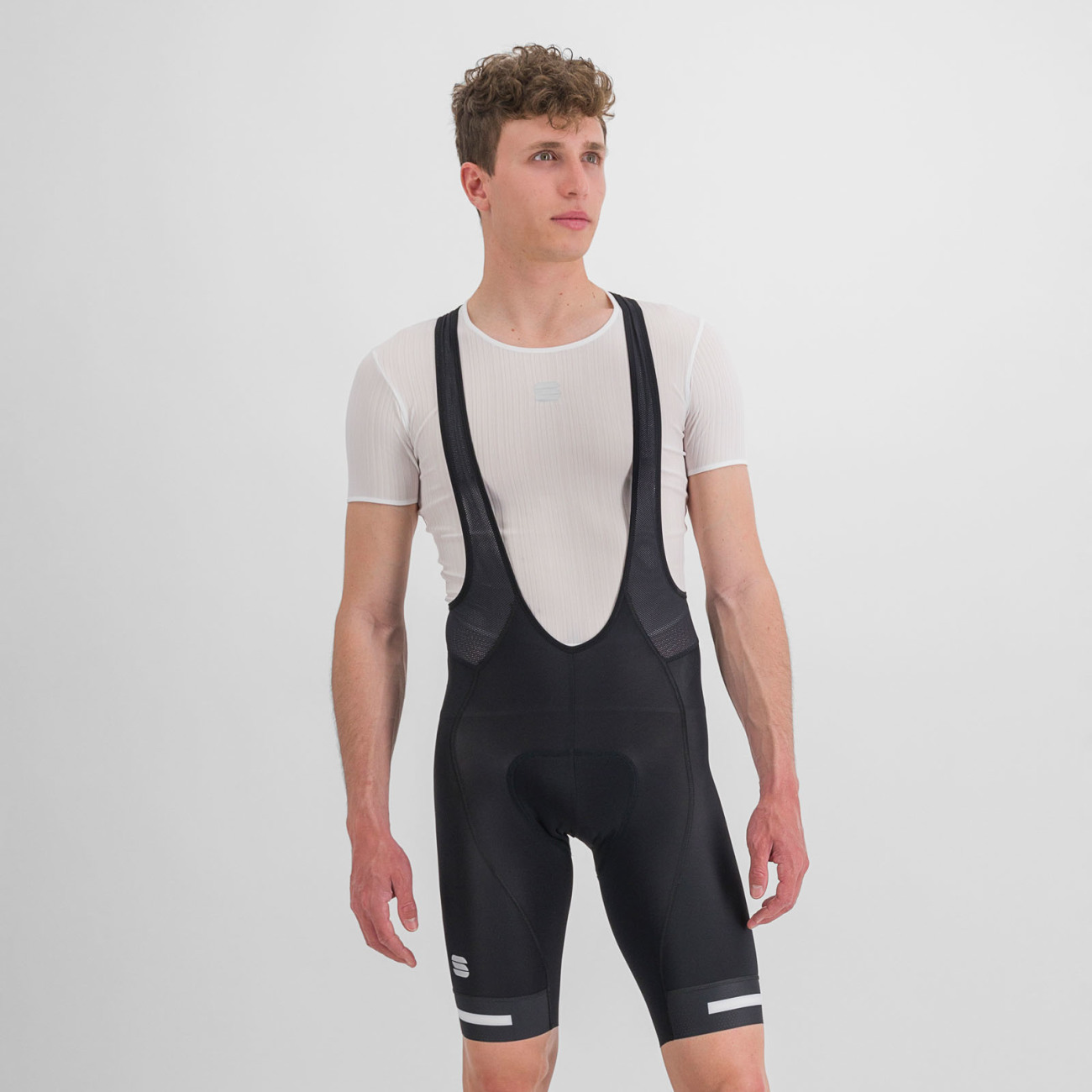 
                SPORTFUL Cyklistické nohavice krátke s trakmi - NEO - čierna/biela M
            