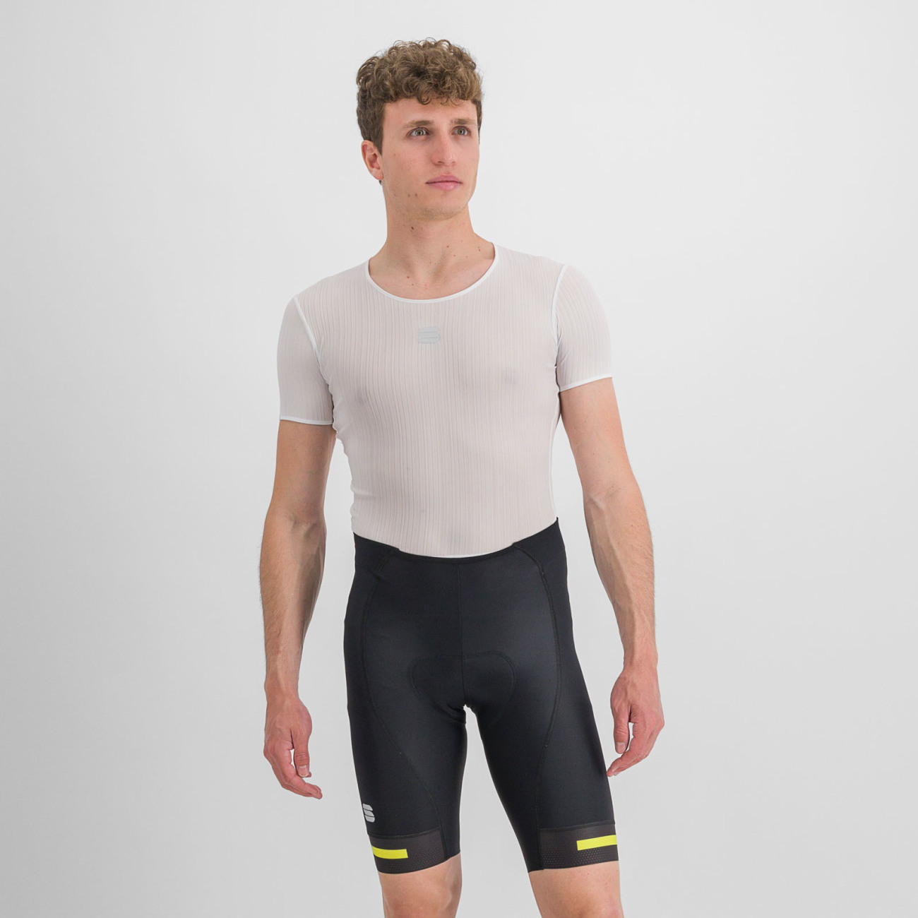 
                SPORTFUL Cyklistické nohavice krátke bez trakov - NEO - žltá/čierna 2XL
            