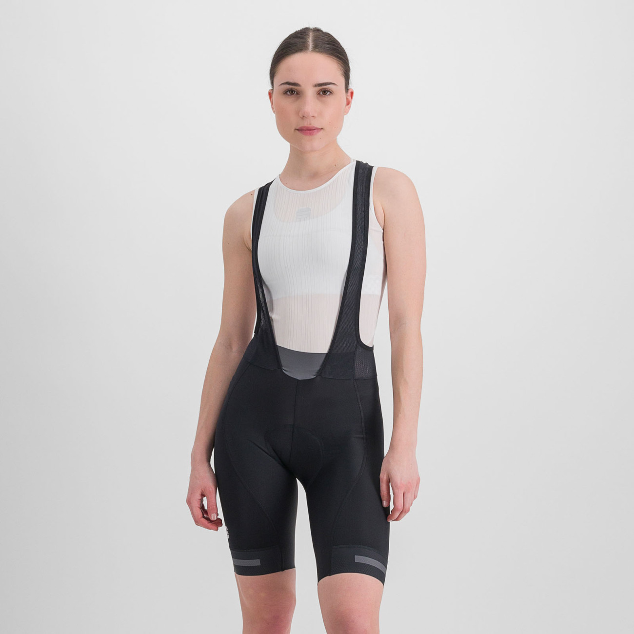 SPORTFUL Cyklistické nohavice krátke s trakmi - NEO - čierna