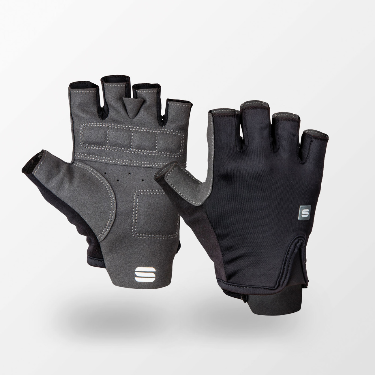 SPORTFUL Cyklistické rukavice krátkoprsté - MATCHY - čierna