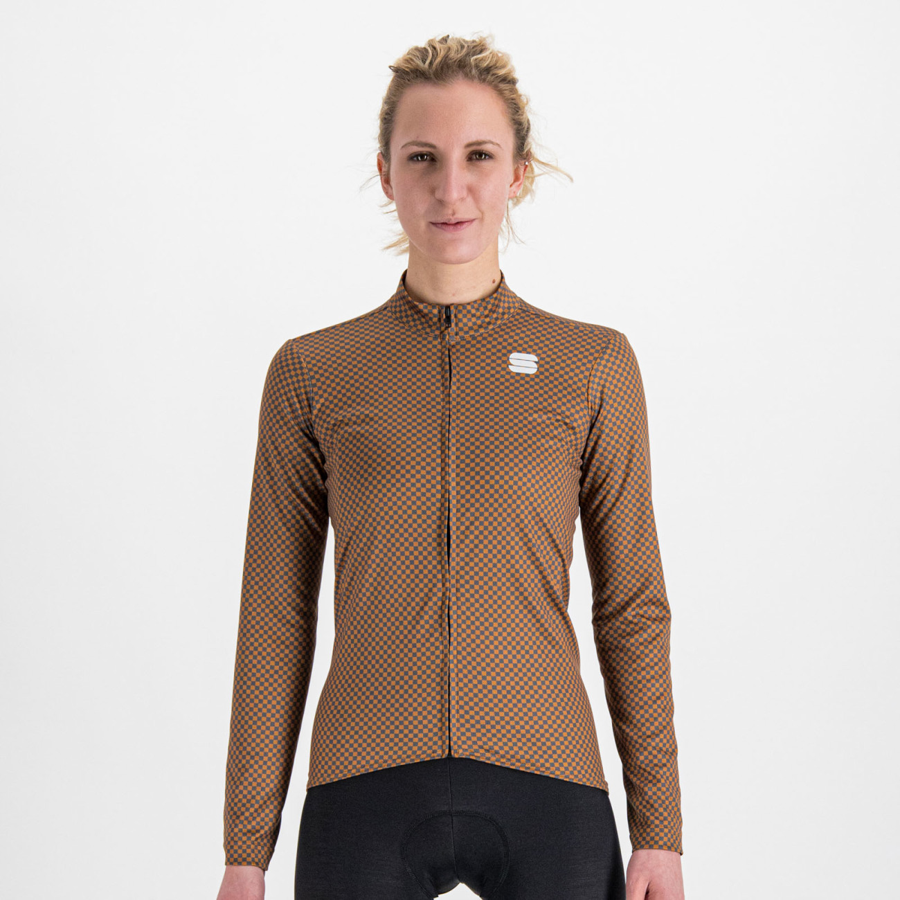 SPORTFUL Cyklistický dres s dlhým rukávom zimný - CHECKMATE THERMAL - hnedá L