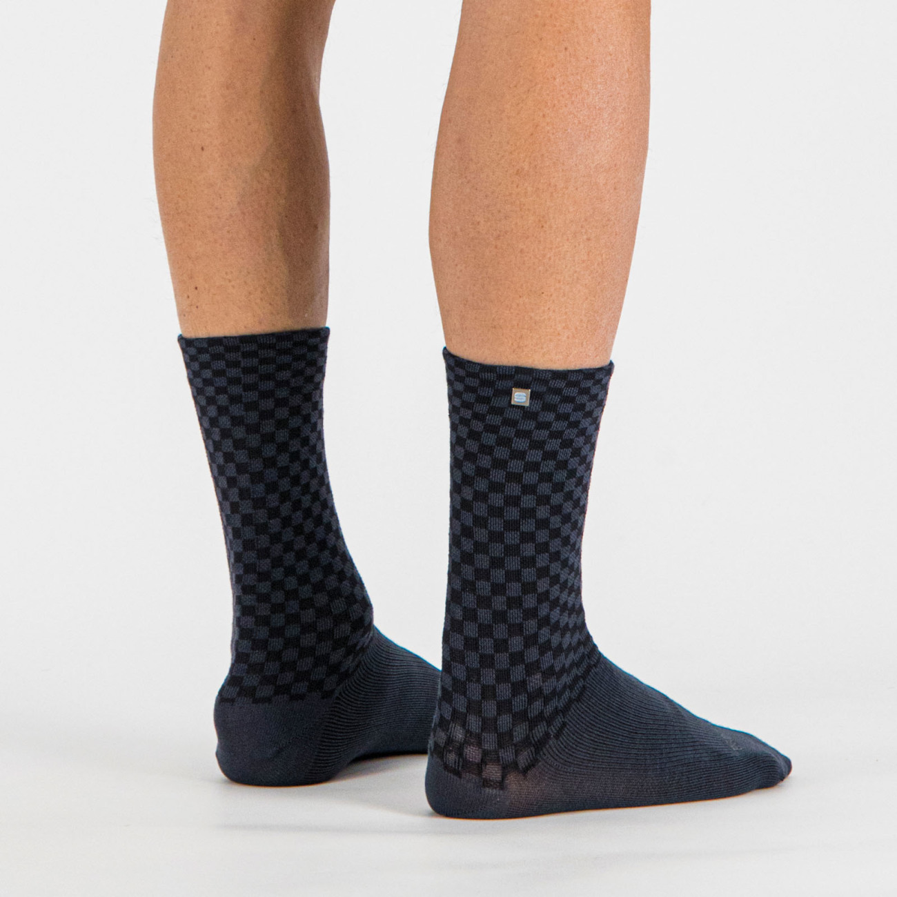 
                SPORTFUL Cyklistické ponožky klasické - CHECKMATE - čierna/modrá XL
            