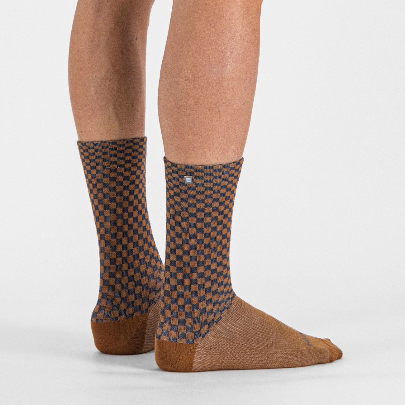 
                SPORTFUL Cyklistické ponožky klasické - CHECKMATE - hnedá/antracitová XL
            