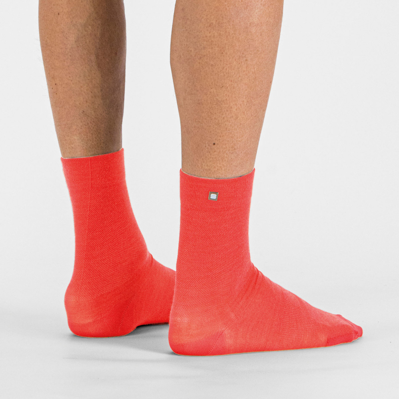 
                SPORTFUL Cyklistické ponožky klasické - MATCHY WOOL - červená S-M
            