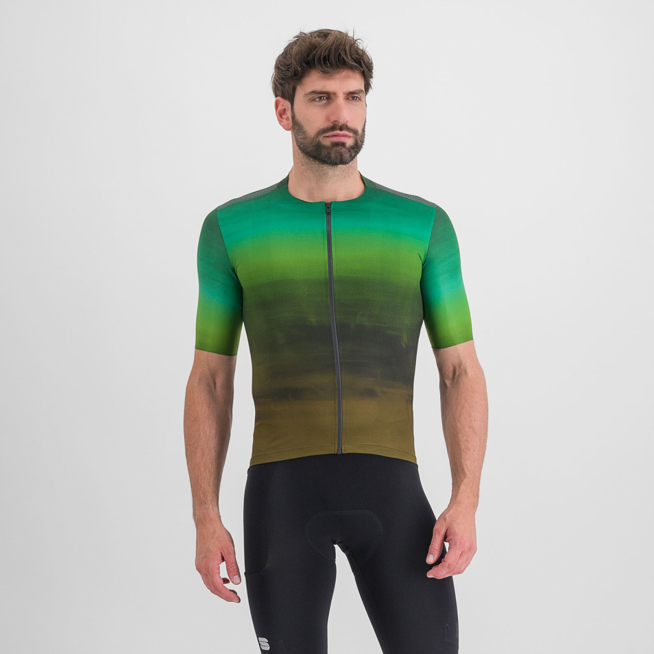 
                SPORTFUL Cyklistický dres s krátkym rukávom - FLOW SUPERGIARA - zelená/hnedá M
            