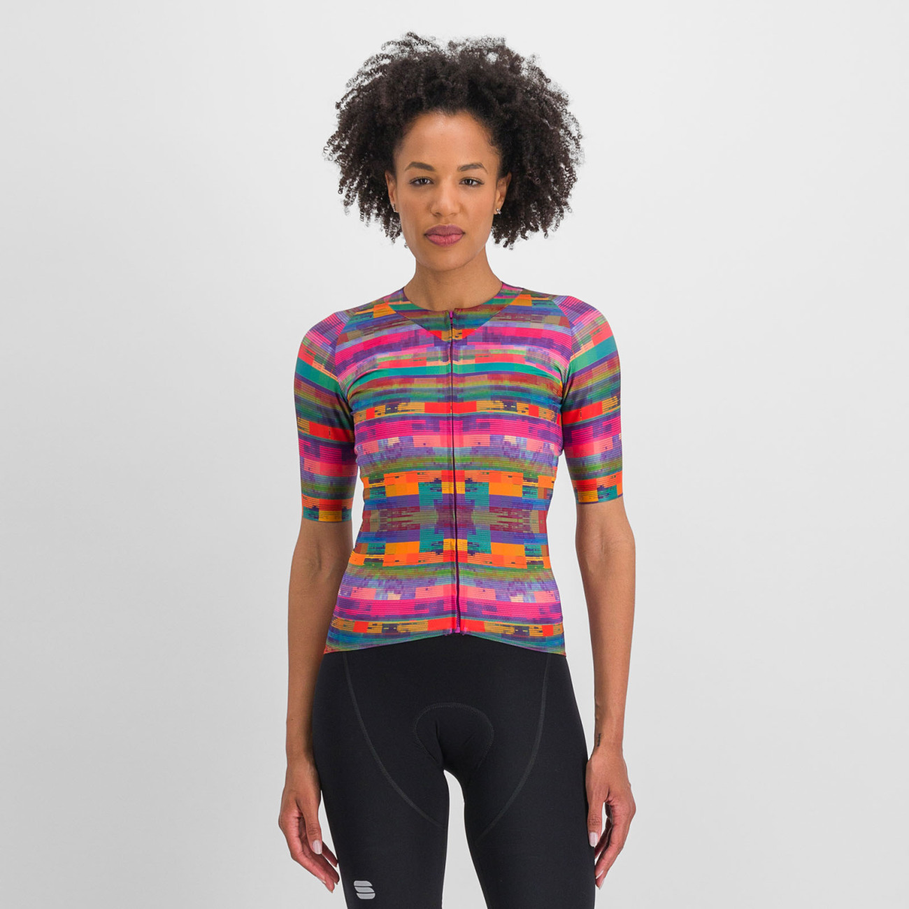 SPORTFUL Cyklistický dres s krátkym rukávom - GLITCH BOMBER - viacfarebná