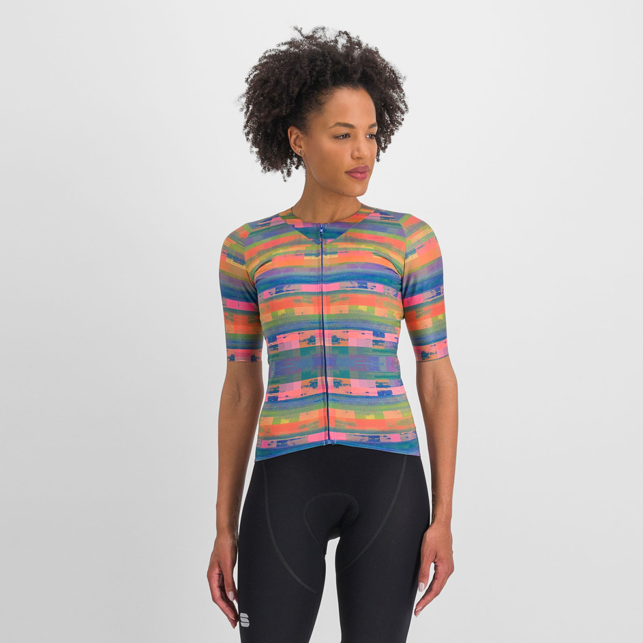 SPORTFUL Cyklistický dres s krátkym rukávom - GLITCH BOMBER - viacfarebná