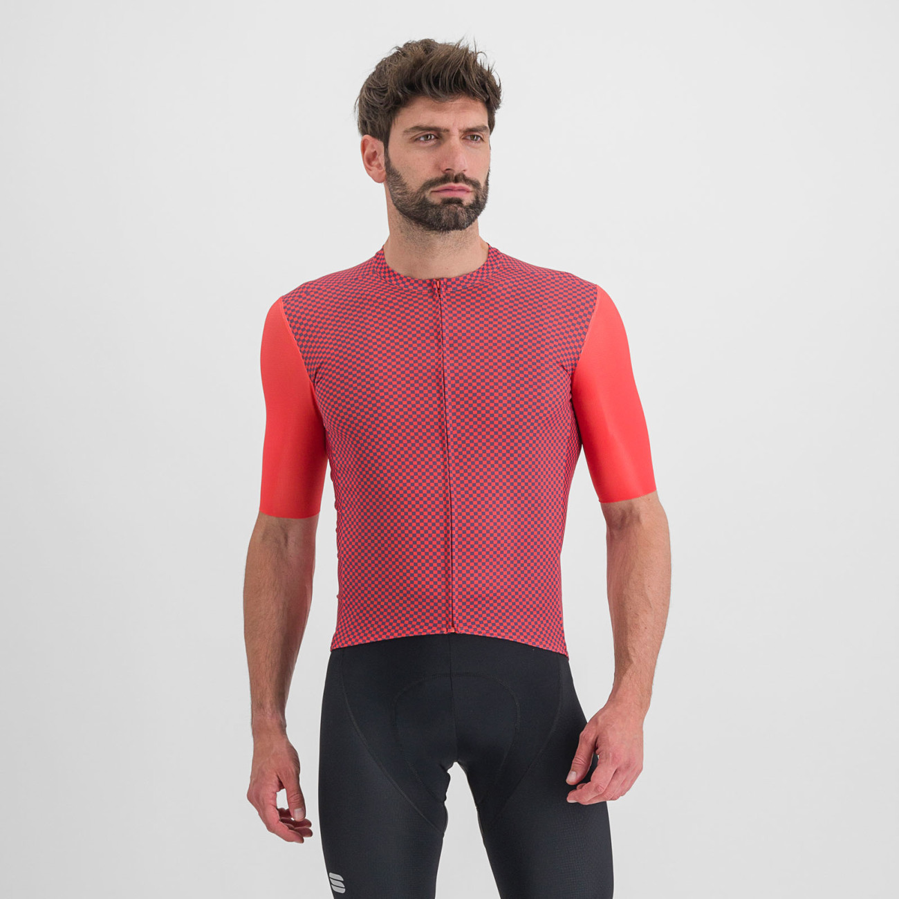 
                SPORTFUL Cyklistický dres s krátkym rukávom - CHECKMATE - fialová/ružová L
            