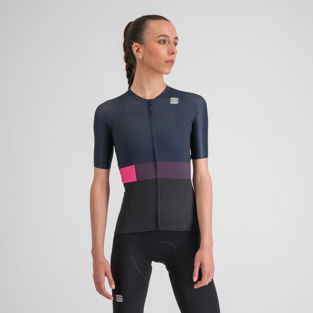 SPORTFUL Cyklistický dres s krátkym rukávom - SNAP - čierna/modrá