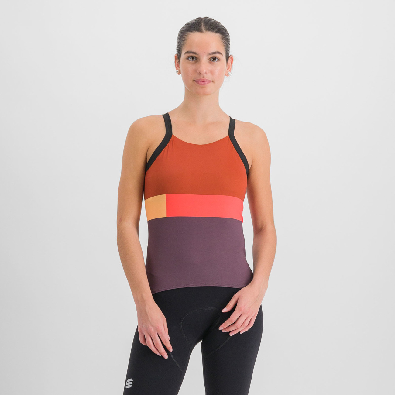 SPORTFUL Cyklistické tielko - SNAP - fialová/oranžová S