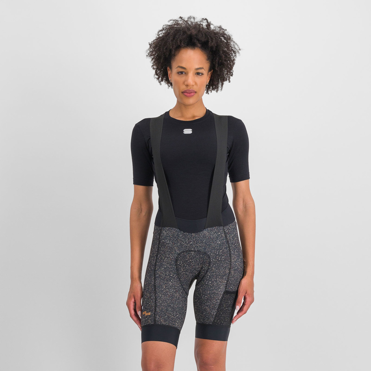 SPORTFUL Cyklistické nohavice krátke s trakmi - SKY RIDER SUPERGIARA - čierna