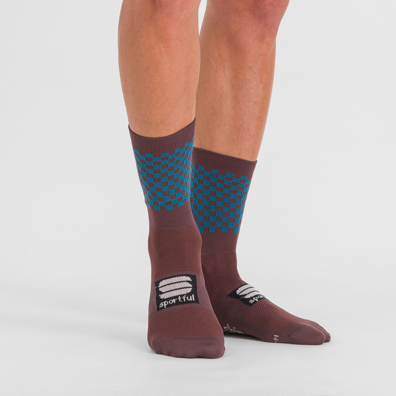 
                SPORTFUL Cyklistické ponožky klasické - CHECKMATE - fialová/modrá XL
            