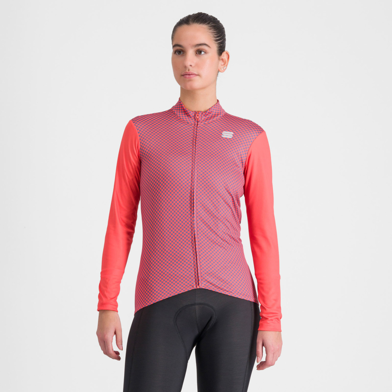 SPORTFUL Cyklistický dres s dlhým rukávom zimný - CHECKMATE THERMAL - červená