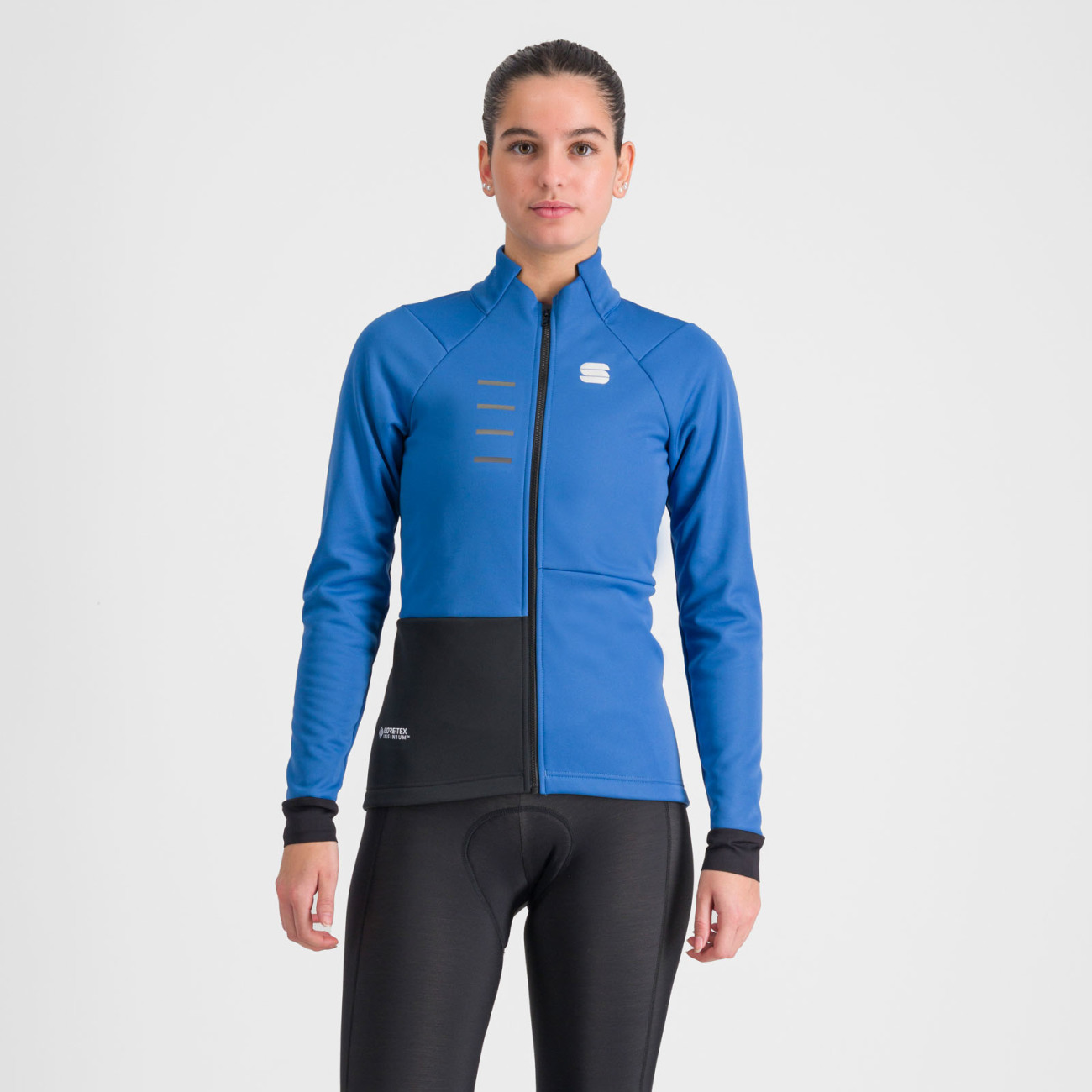 SPORTFUL Cyklistická zateplená bunda - TEMPO - modrá/čierna