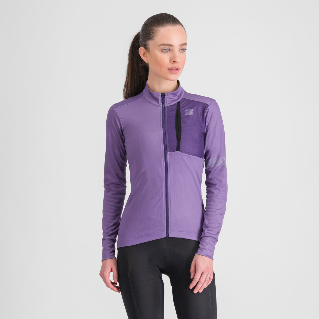 SPORTFUL Cyklistický dres s dlhým rukávom zimný - SUPERGIARA THERMAL - fialová