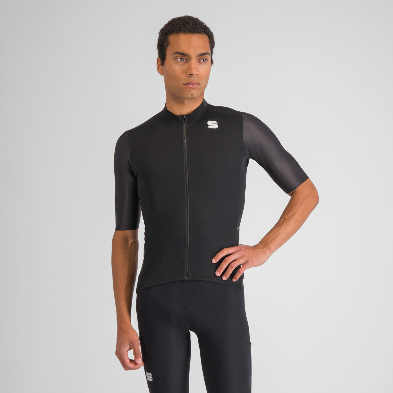 SPORTFUL Cyklistický dres s krátkym rukávom - SUPERGIARA - čierna
