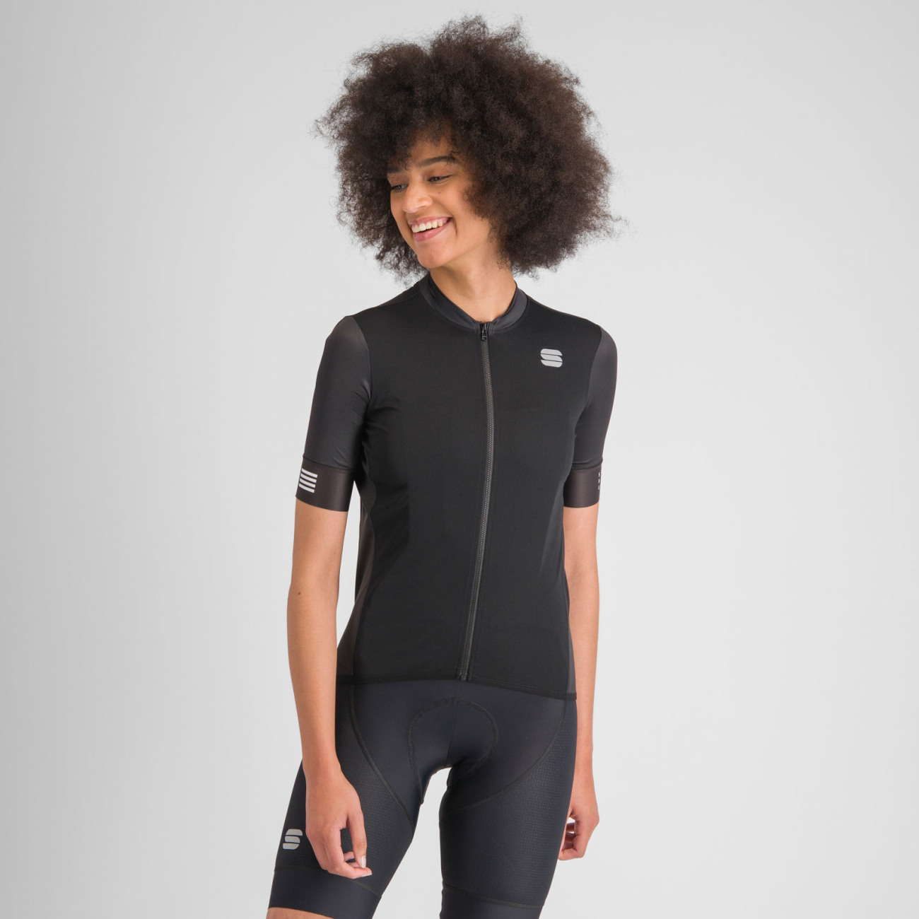 SPORTFUL Cyklistický dres s krátkym rukávom - SRK - čierna