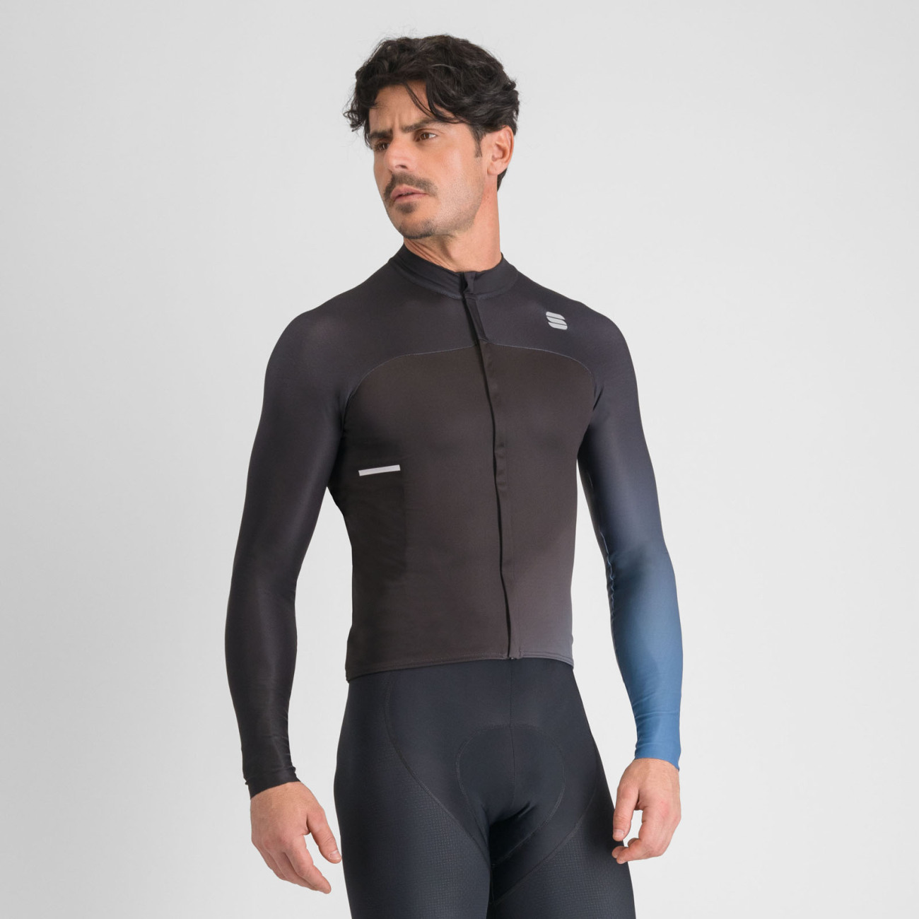 SPORTFUL Cyklistický dres s dlhým rukávom zimný - BODYFIT PRO THERMAL - čierna