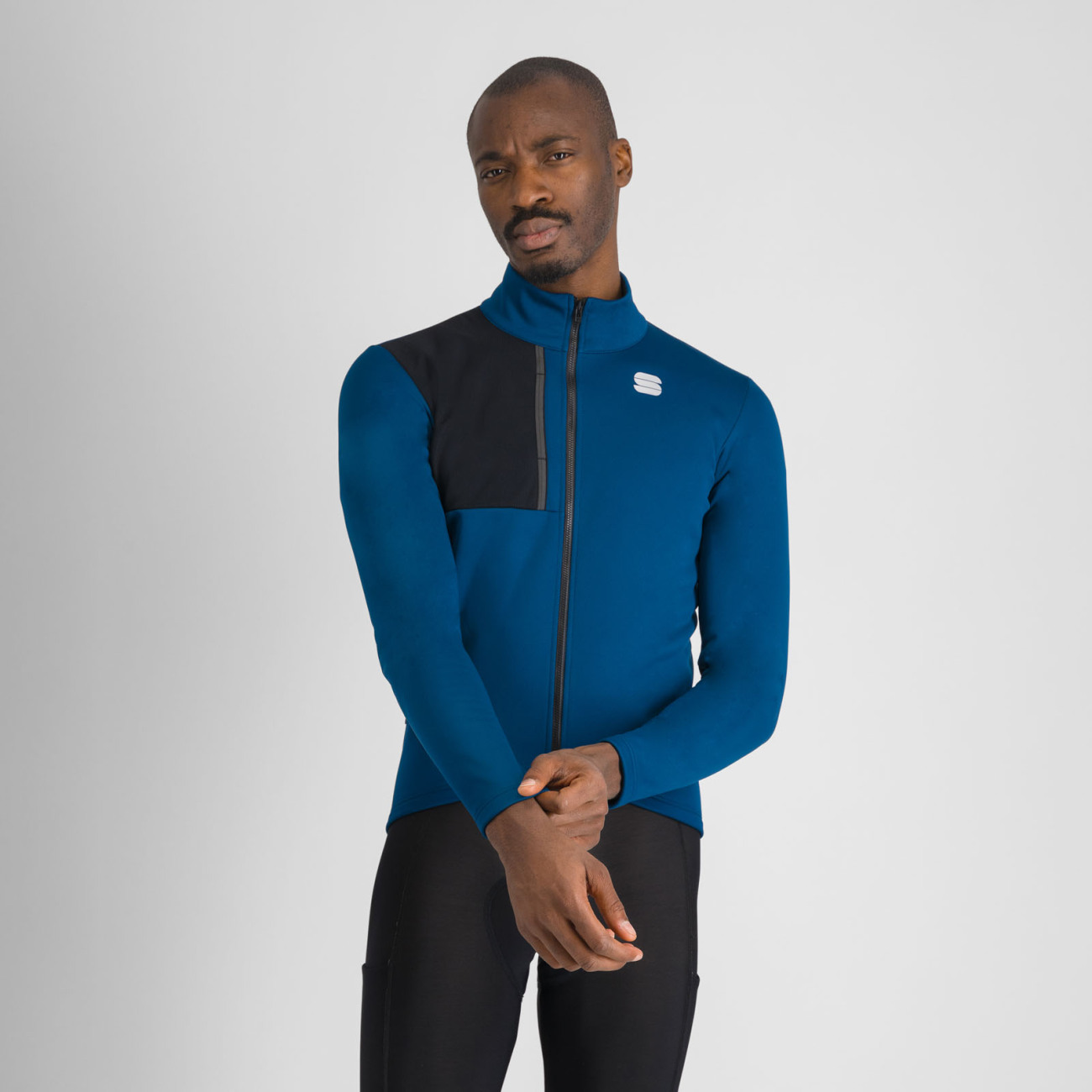 SPORTFUL Cyklistická zateplená bunda - GIARA SOFTSHELL - modrá XL