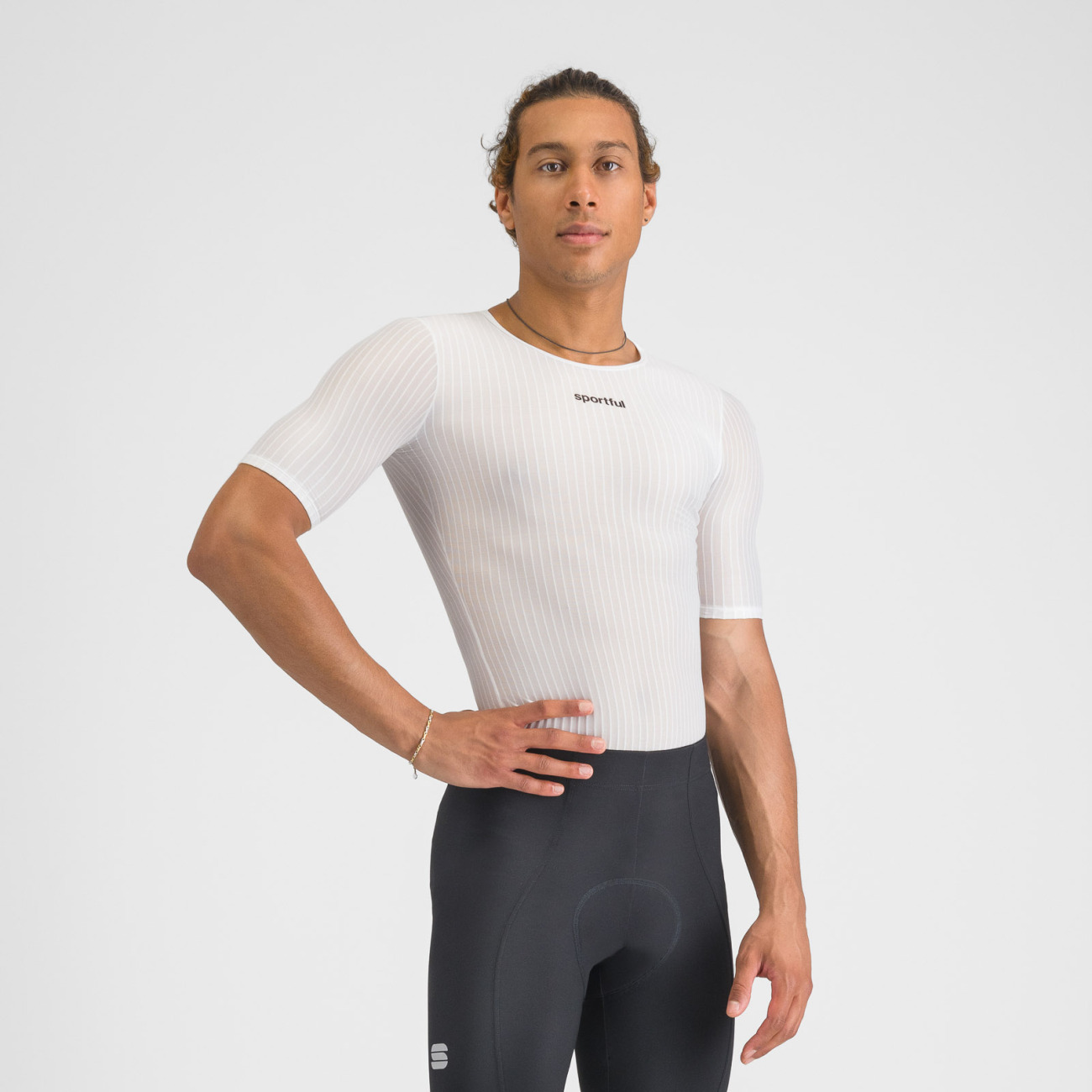SPORTFUL Cyklistické tričko s krátkym rukávom - PRO BASELAYER - biela 3XL