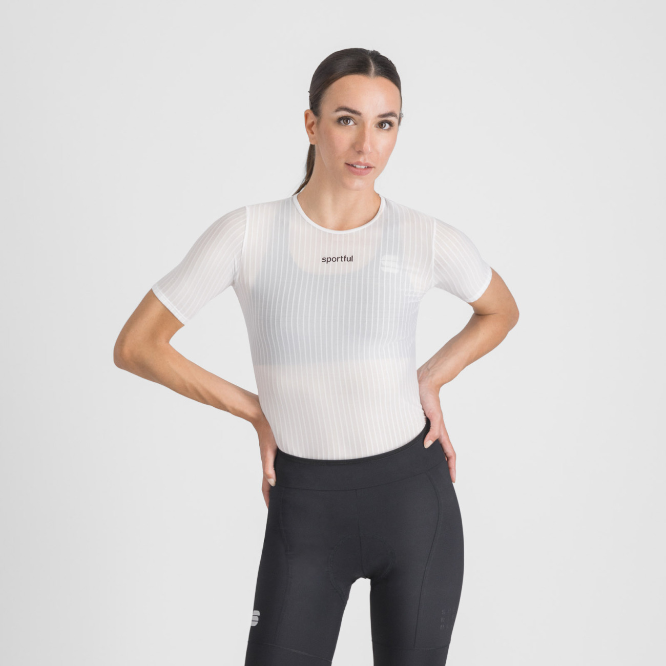 SPORTFUL Cyklistické tričko s krátkym rukávom - PRO BASELAYER W - biela