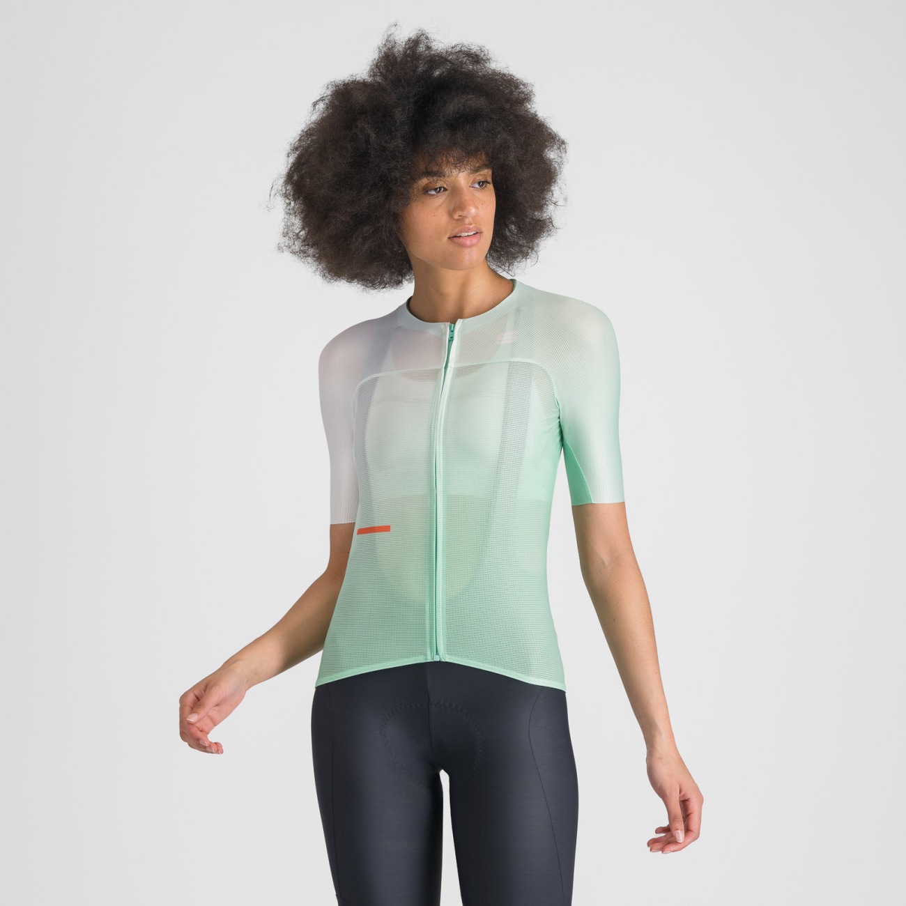 SPORTFUL Cyklistický dres s krátkym rukávom - LIGHT W - zelená/biela S