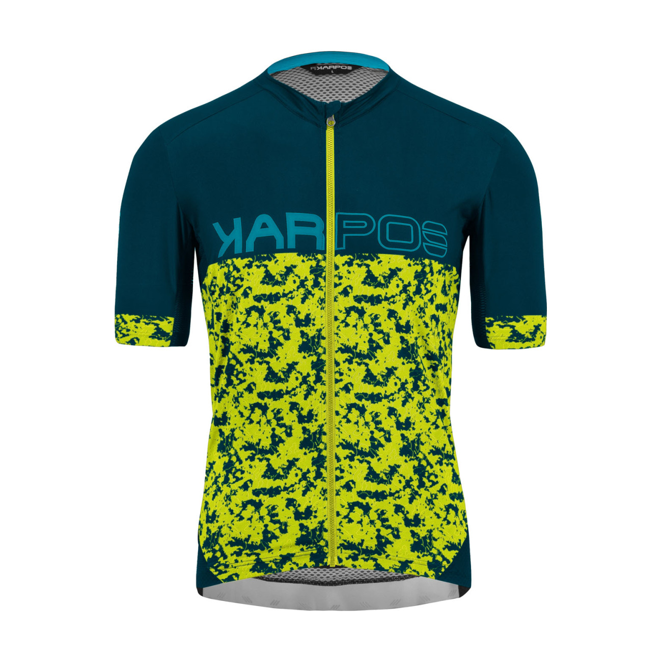 KARPOS Cyklistický dres s krátkym rukávom - JUMP - tyrkysová/žltá