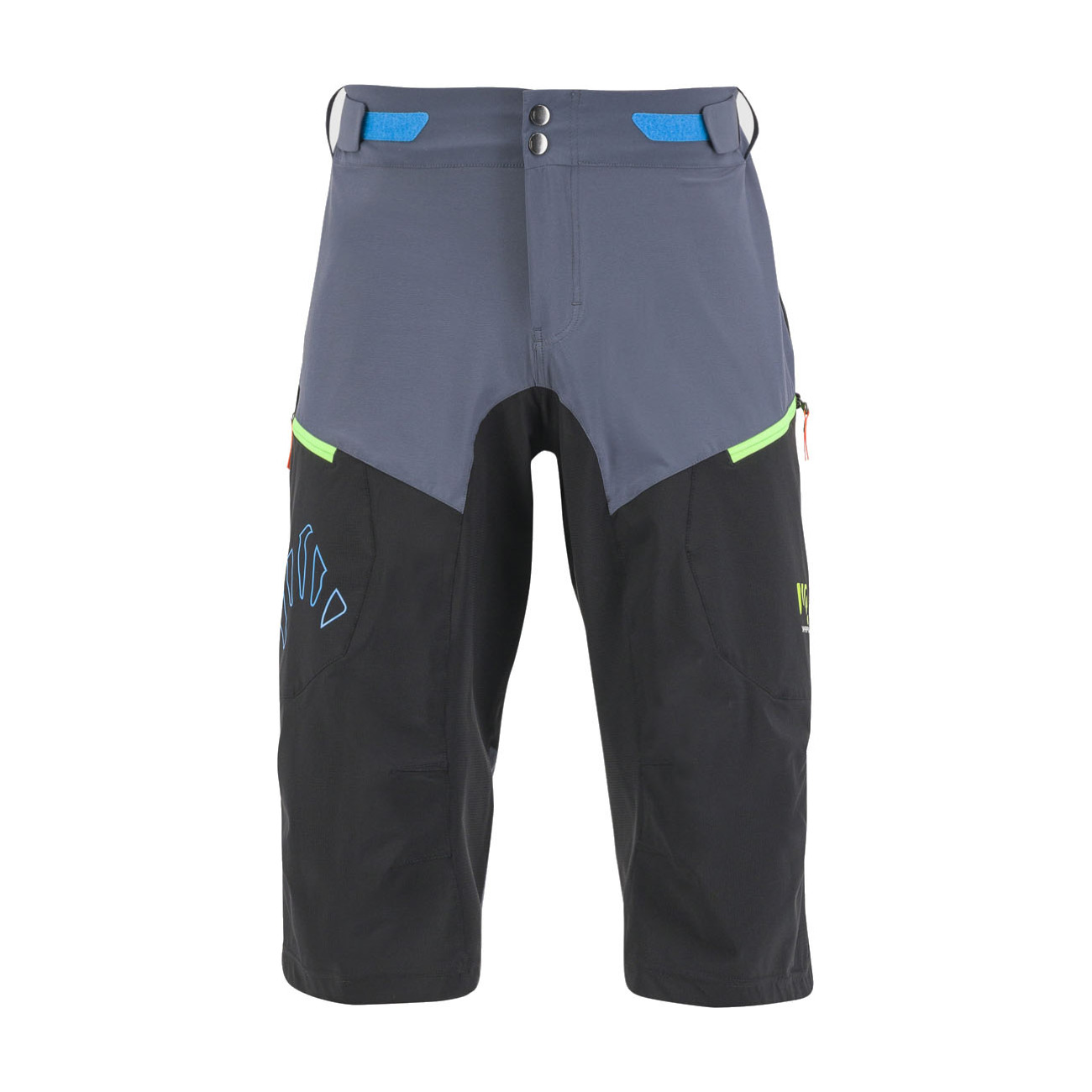 KARPOS Cyklistické nohavice krátke bez trakov - VAL FEDERIA EVO - šedá/čierna