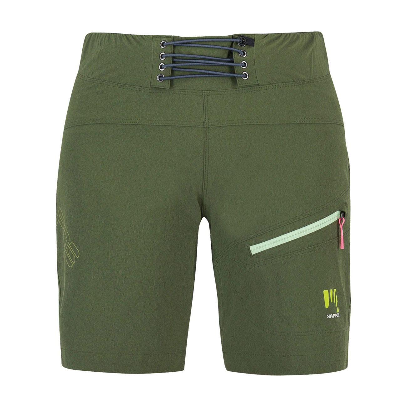 KARPOS Cyklistické nohavice krátke bez trakov - VAL DI DENTRO W - zelená