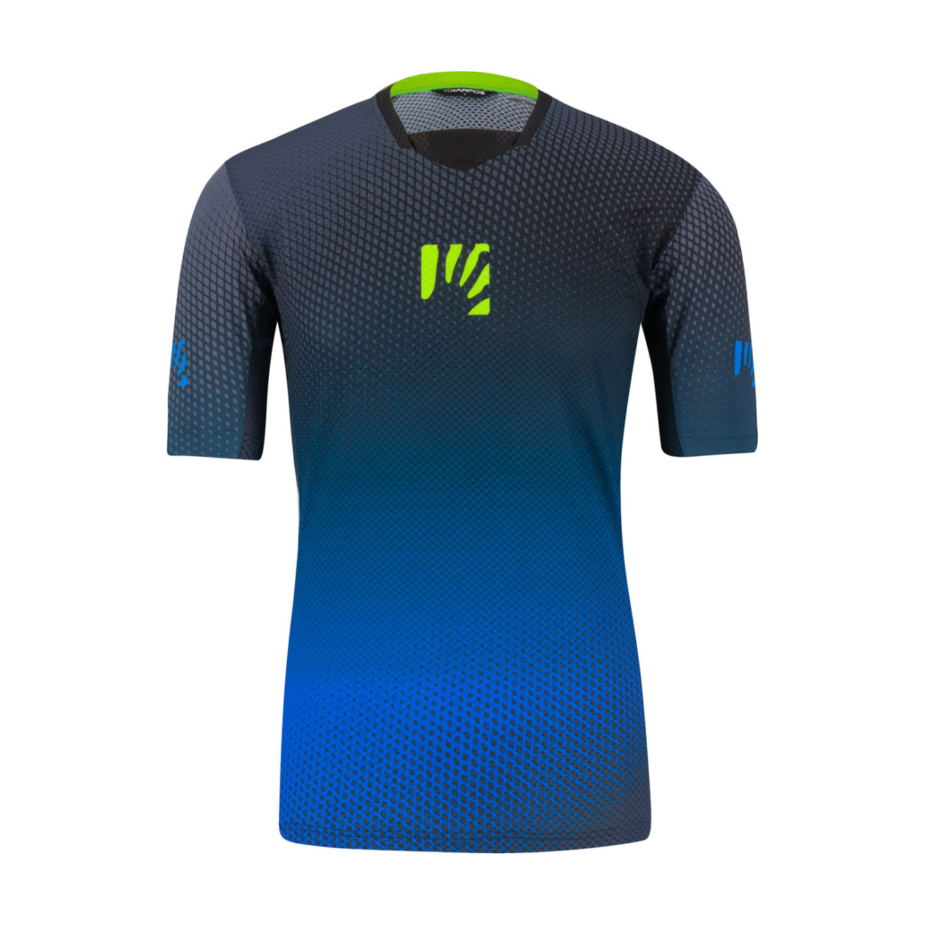 KARPOS Cyklistický dres s krátkym rukávom - VAL DI DENTRO - modrá/čierna