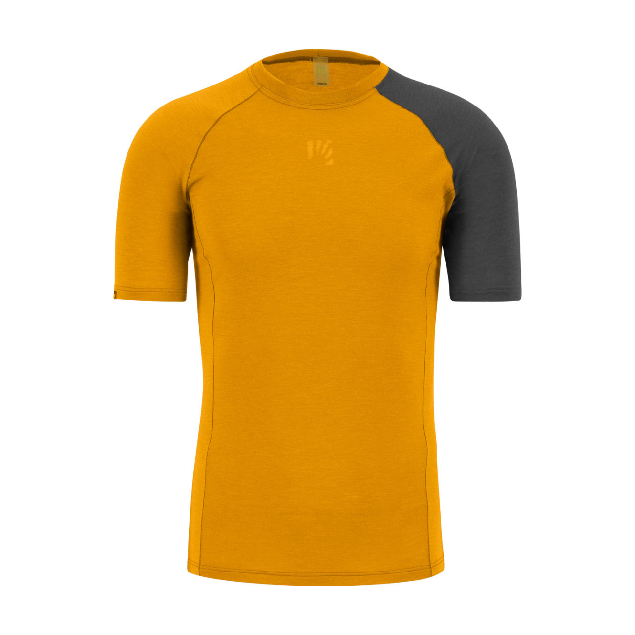 KARPOS Cyklistické tričko s krátkym rukávom - DINAMICO MERINO 130 - žltá/čierna L