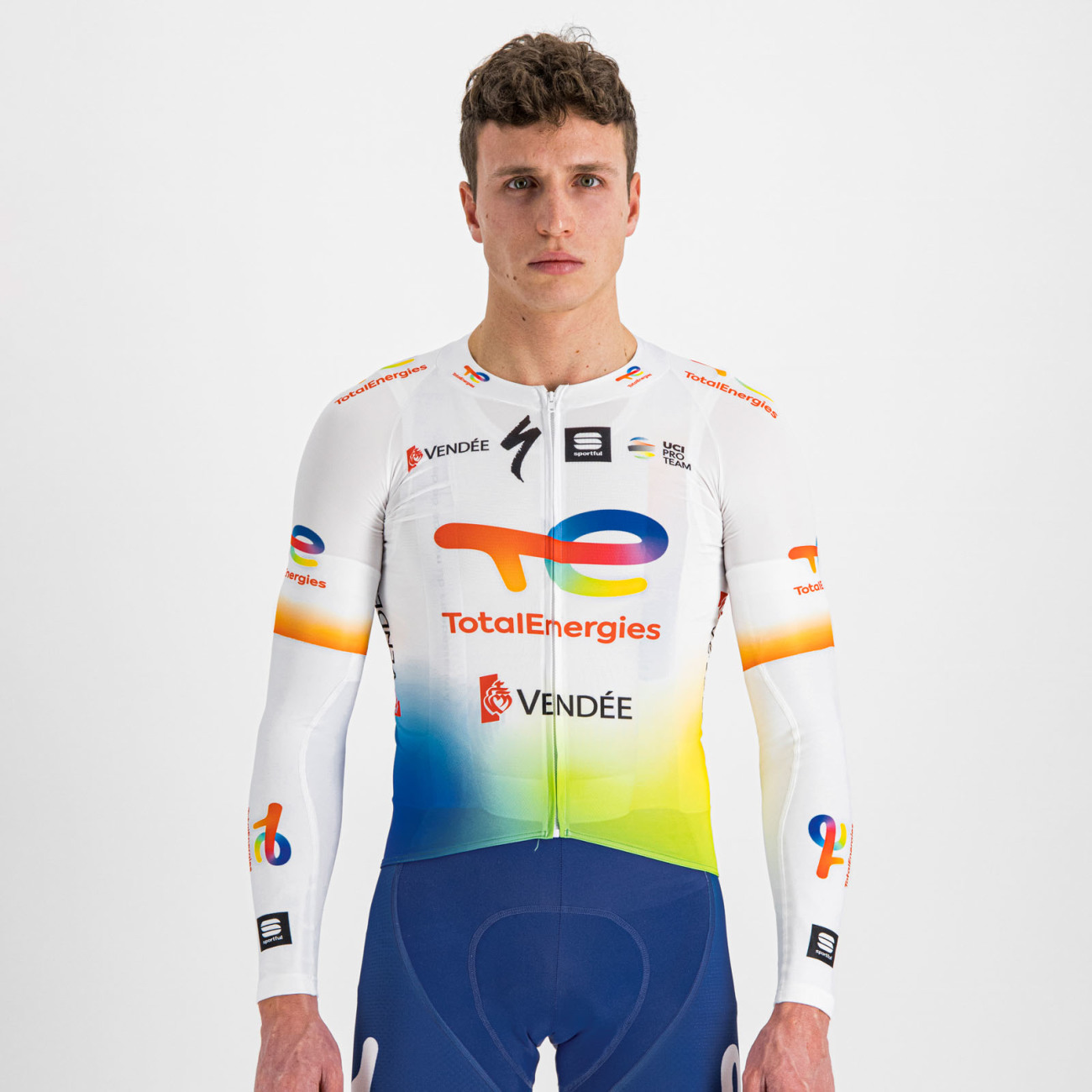 SPORTFUL Cyklistické návleky na ruky - TOTAL ENERGIES - biela