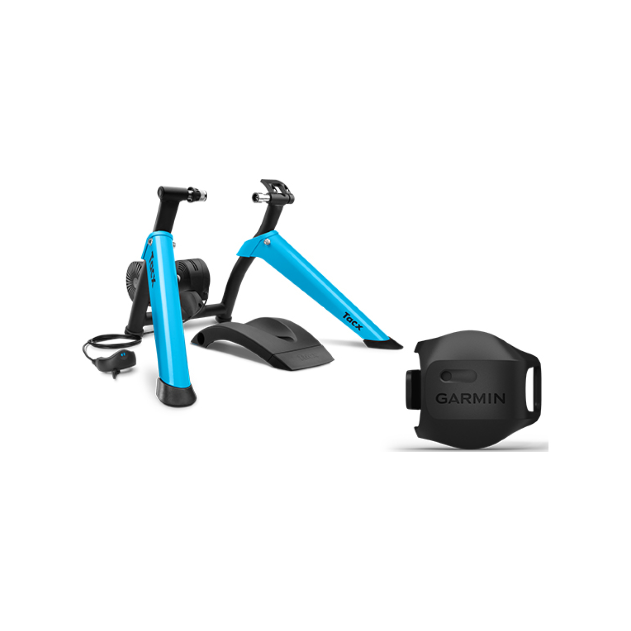 TACX cyklotrenažér - BOOST TRAINER BUNDLE - svetlo modrá/čierna