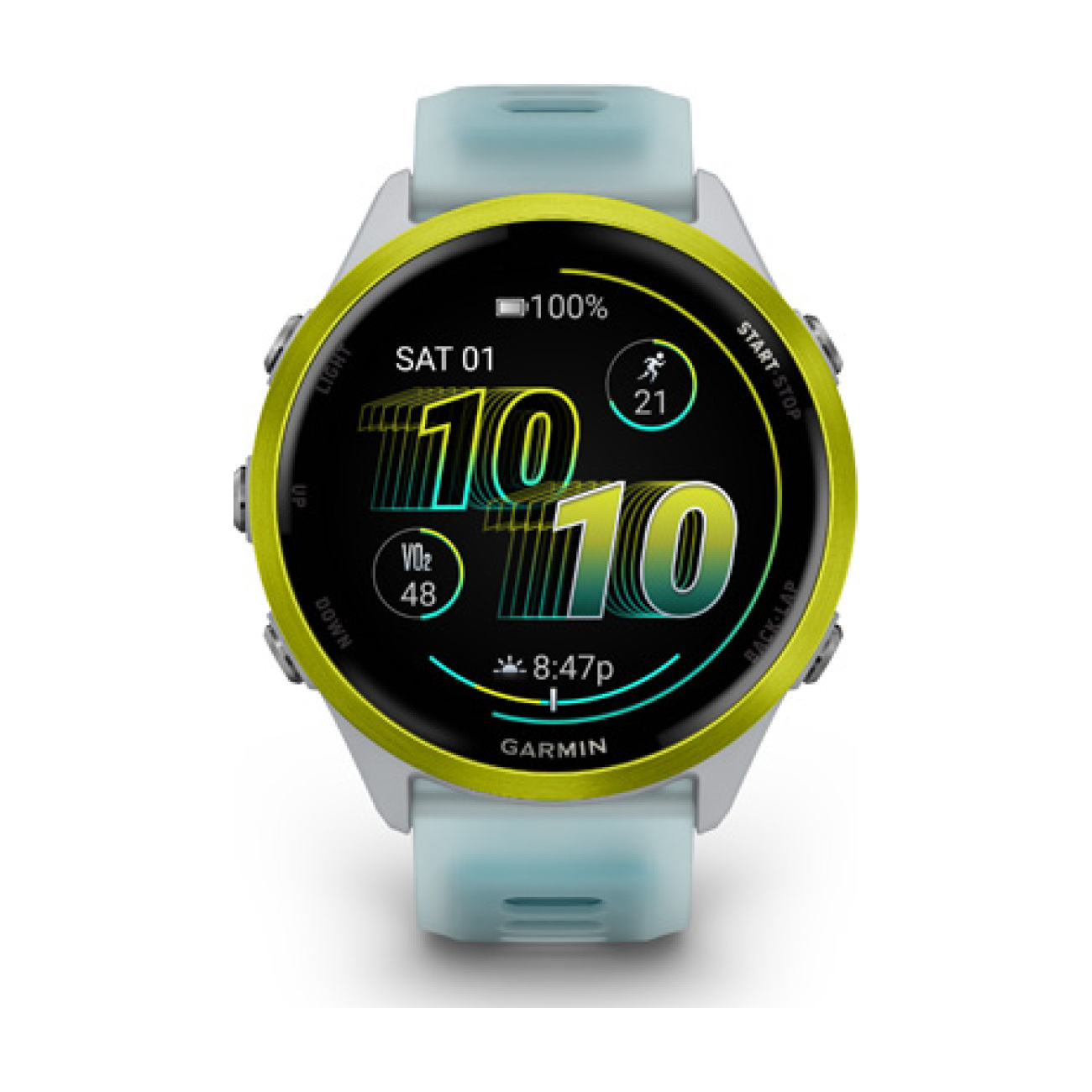 GARMIN smart hodinky - FORERUNNER 570 - 47MM - biela/modrá/žltá