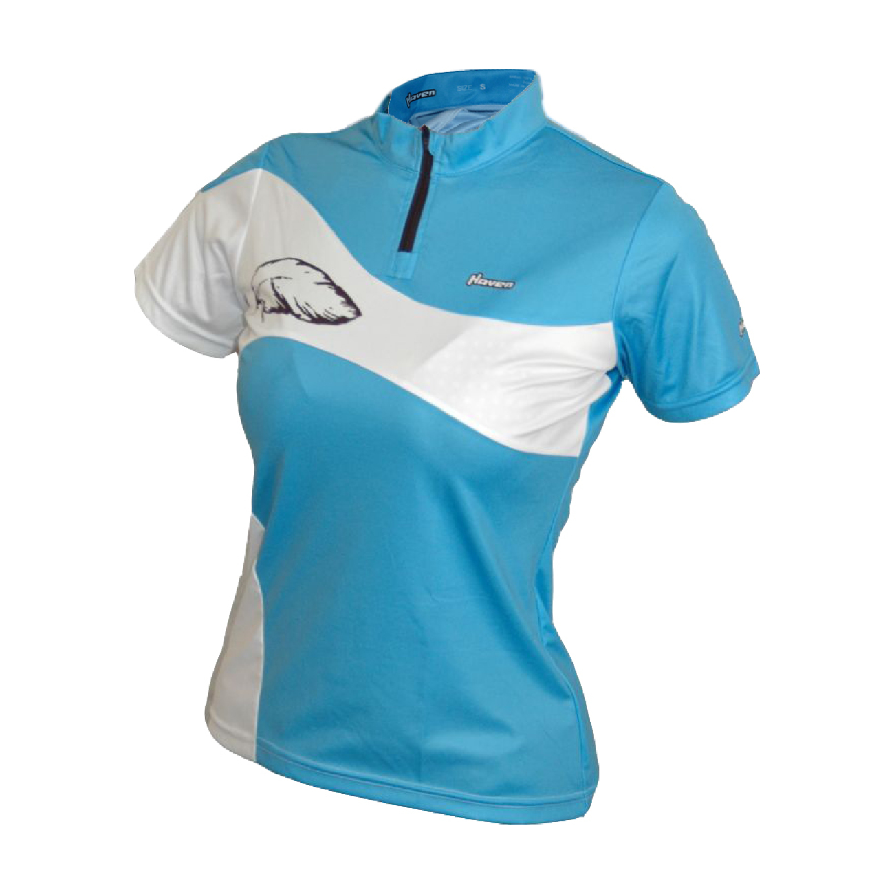 
                HAVEN Cyklistický dres s krátkym rukávom - COMTESS - modrá/biela XS
            