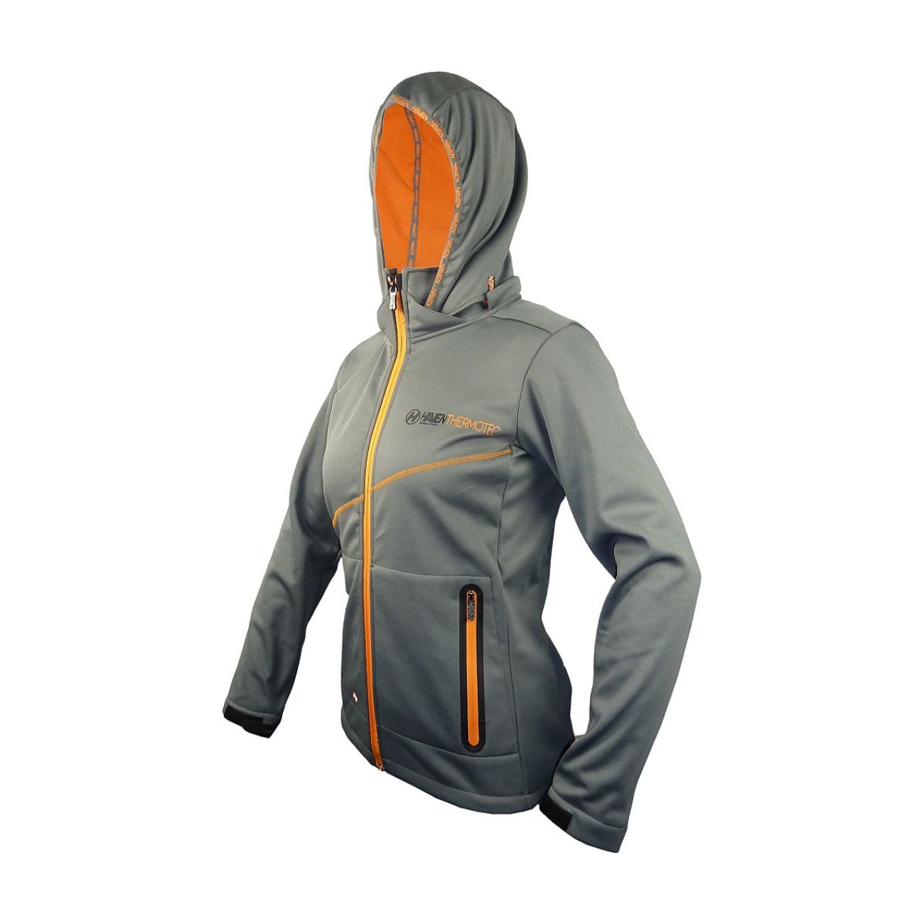 
                HAVEN Cyklistická zateplená bunda - THERMOTEC WOMEN - šedá/oranžová M
            