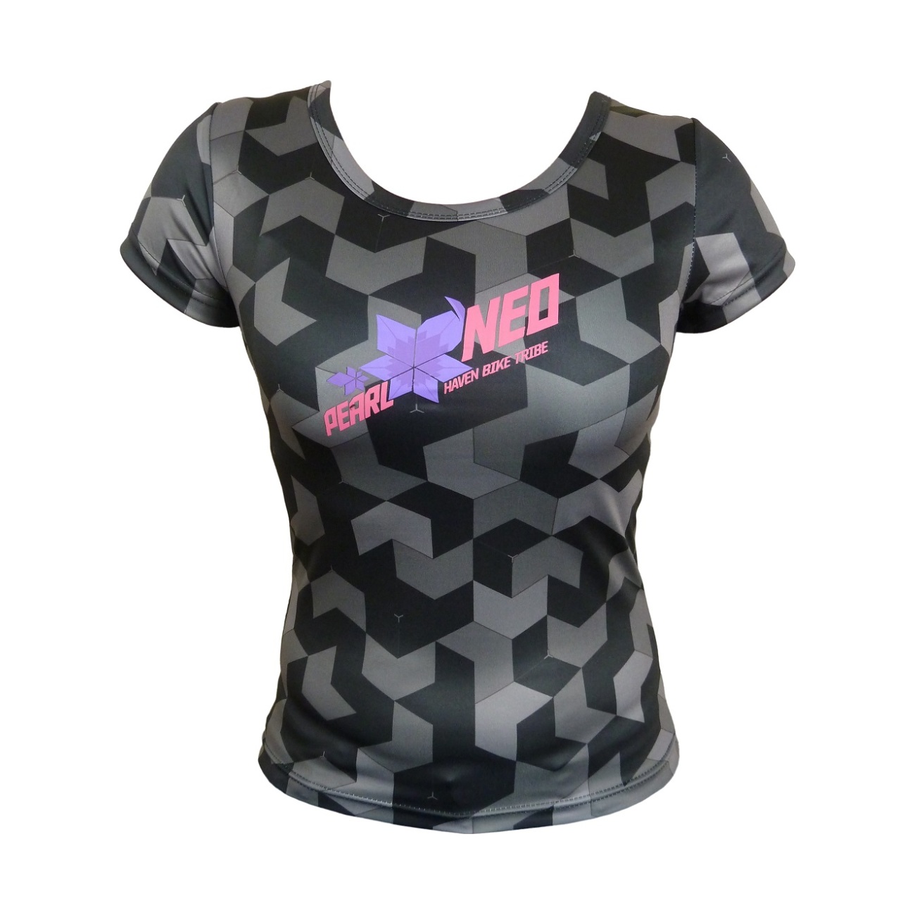 HAVEN Cyklistický dres s krátkym rukávom - PEARL NEO SHORT - čierna/ružová