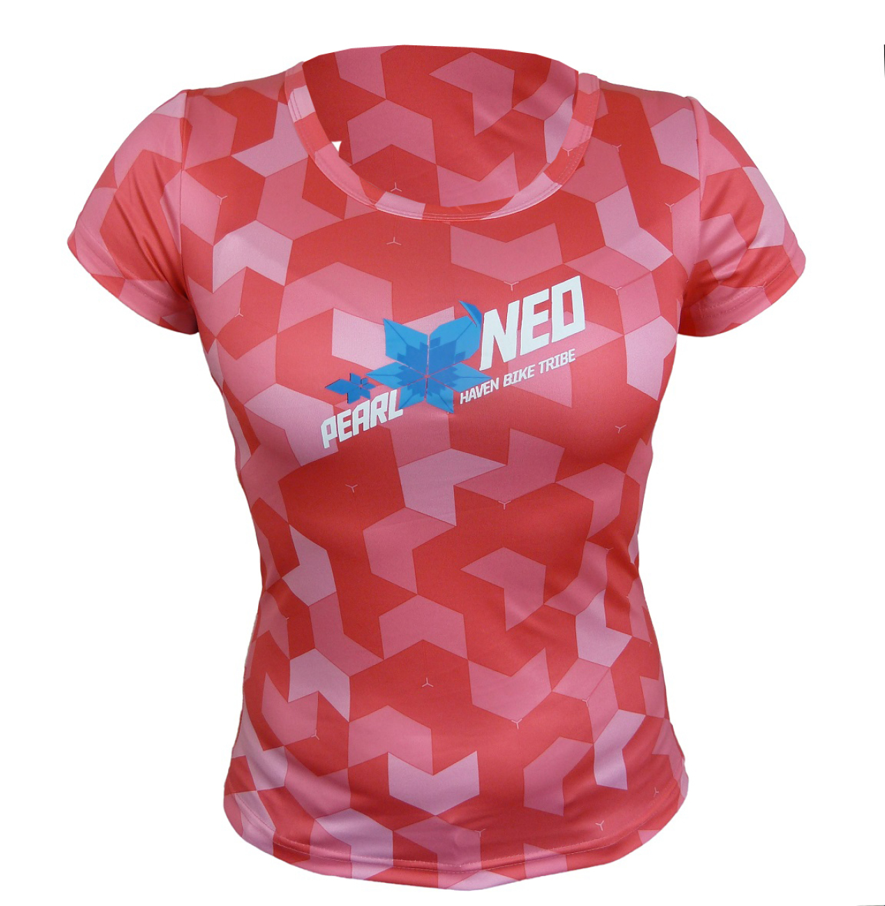 HAVEN Cyklistický dres s krátkym rukávom - PEARL NEO SHORT - ružová/modrá XL