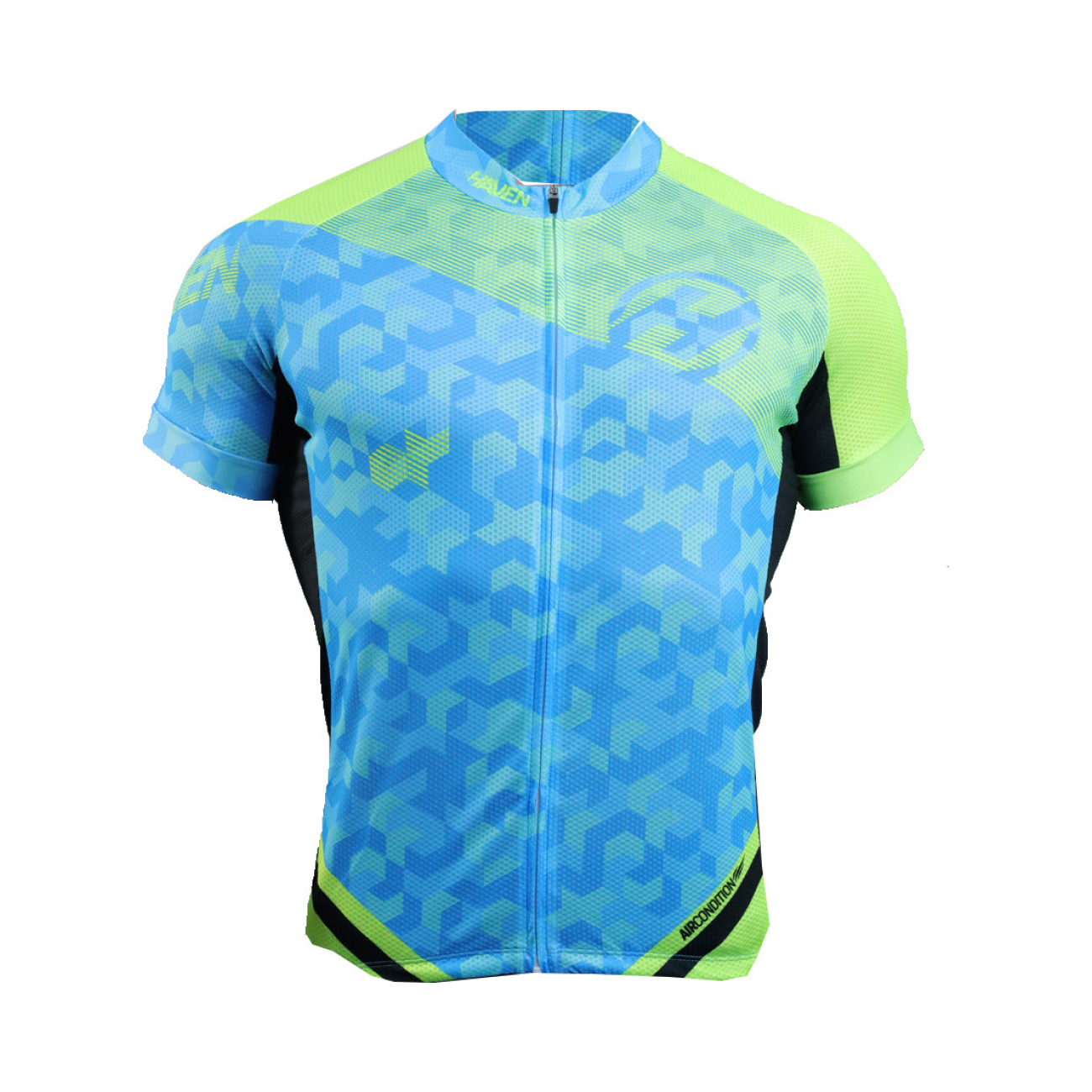 
                HAVEN Cyklistický dres s krátkym rukávom - SINGLETRAIL - modrá/zelená L
            