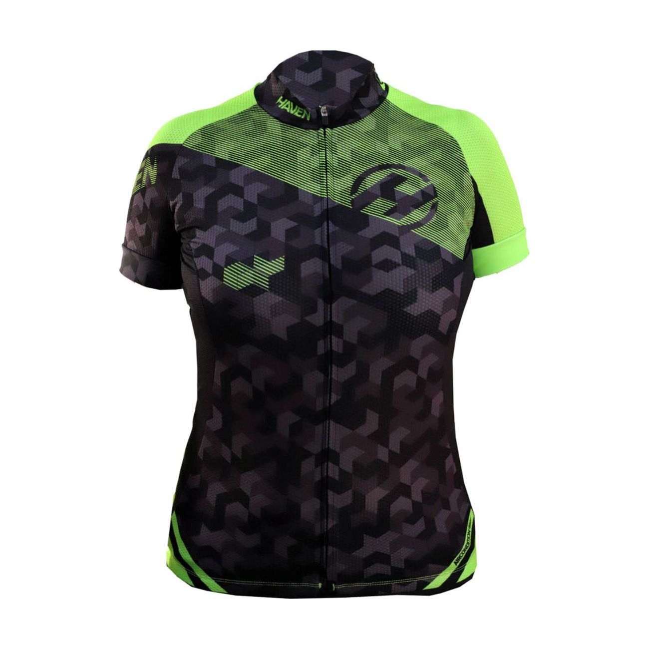 
                HAVEN Cyklistický dres s krátkym rukávom - SINGLETRAIL WOMEN - čierna/zelená 2XL
            