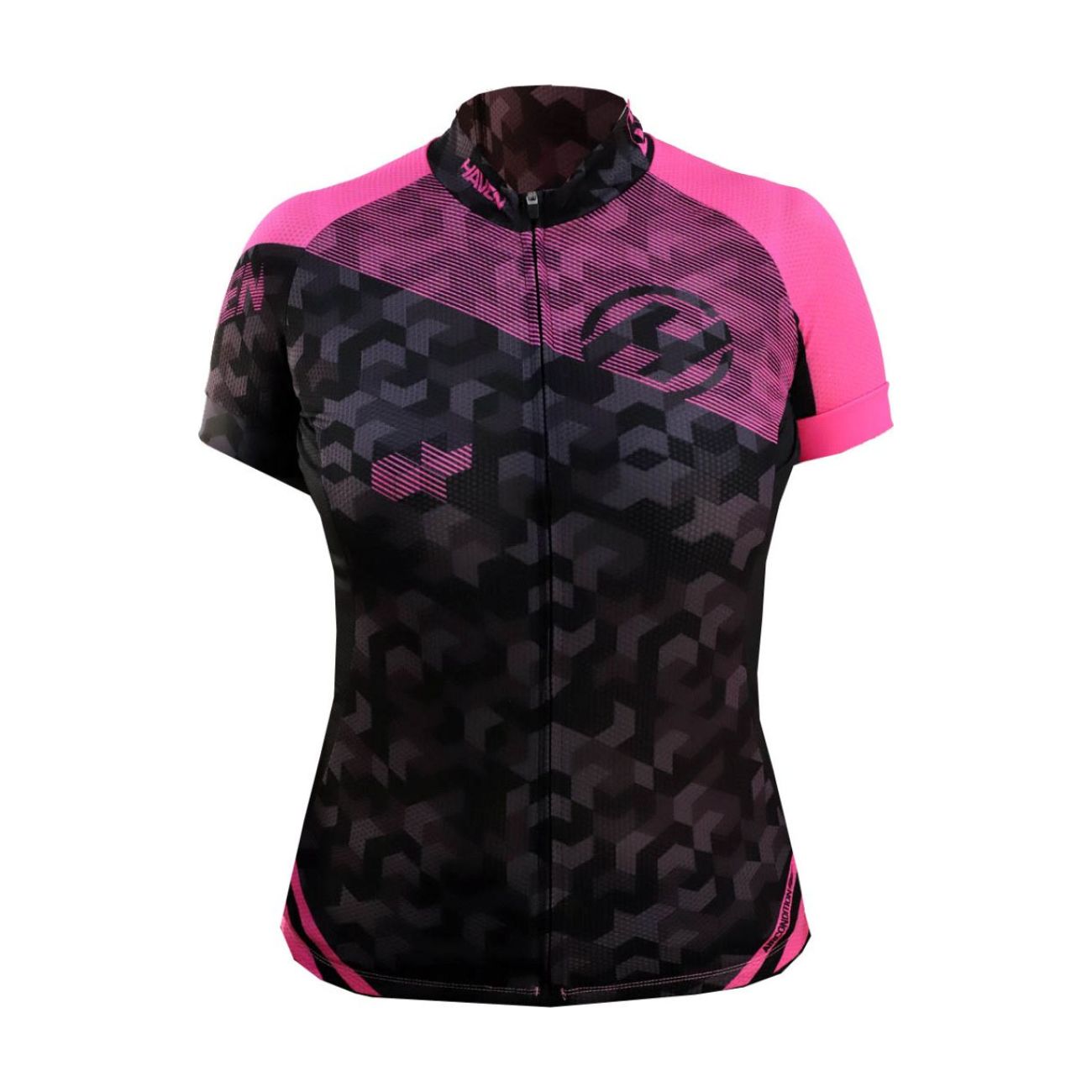 HAVEN Cyklistický dres s krátkym rukávom - SINGLETRAIL WOMEN - čierna/ružová 2XL