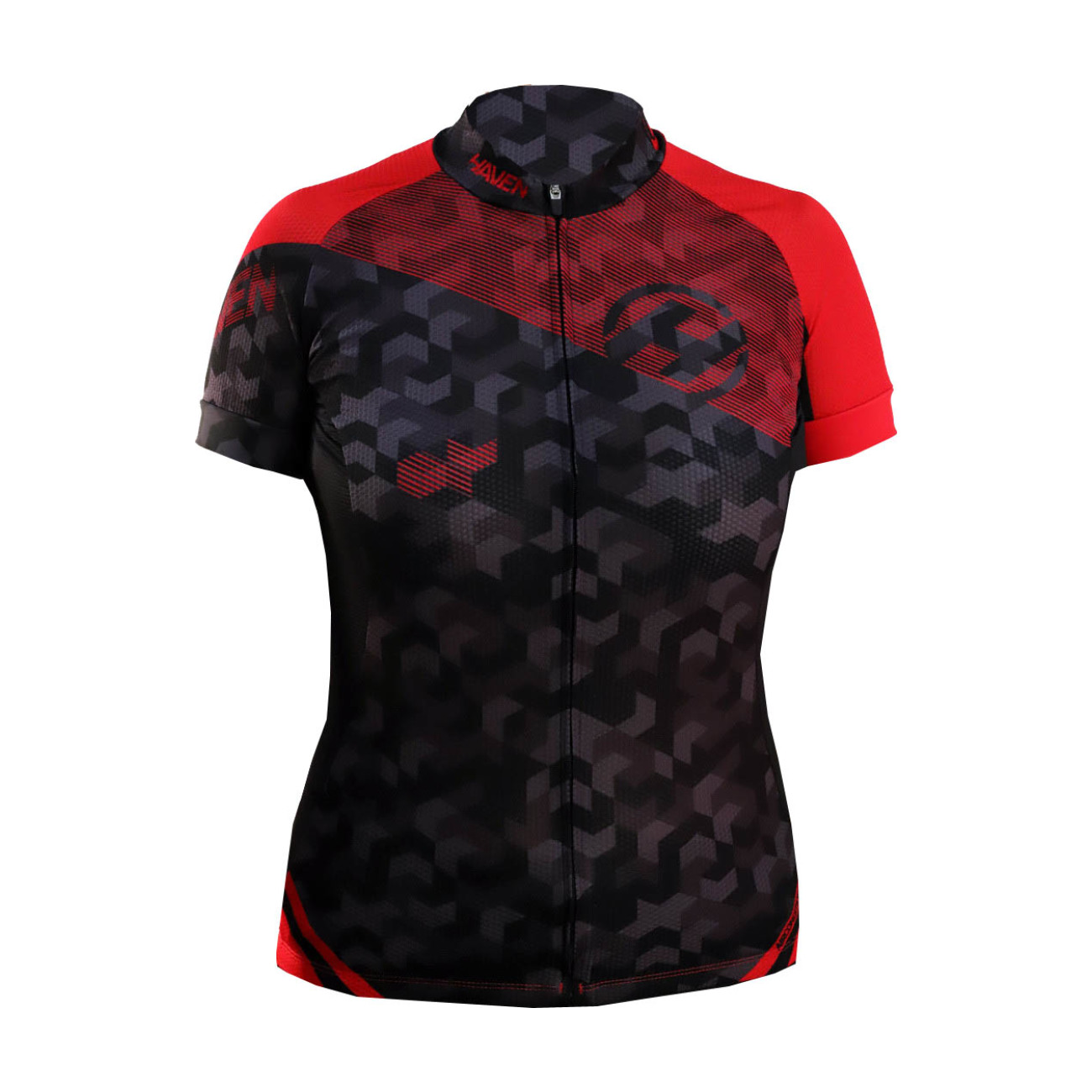 
                HAVEN Cyklistický dres s krátkym rukávom - SINGLETRAIL WOMEN - čierna/červená
            