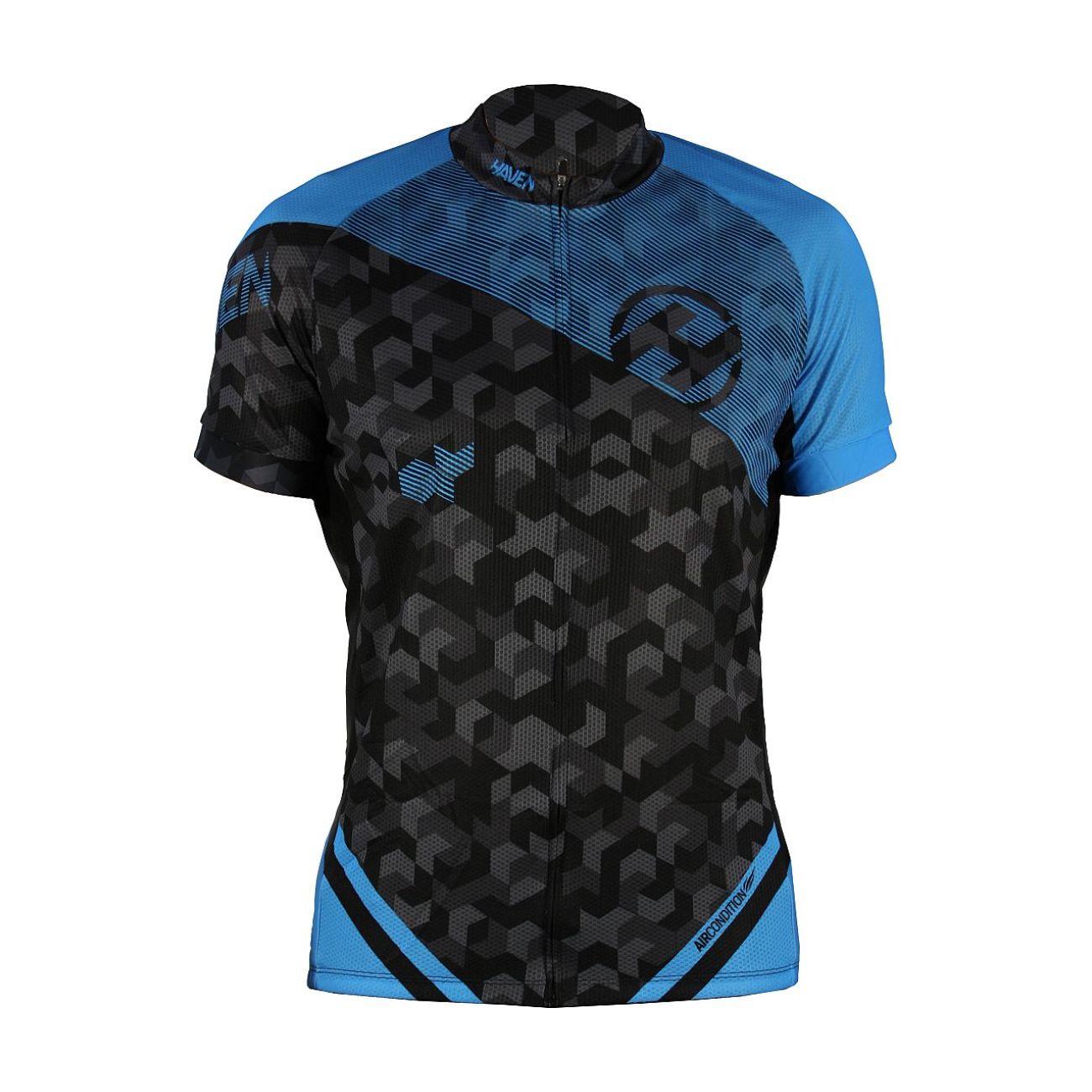 
                HAVEN Cyklistický dres s krátkym rukávom - SINGLETRAIL - čierna/modrá XL
            