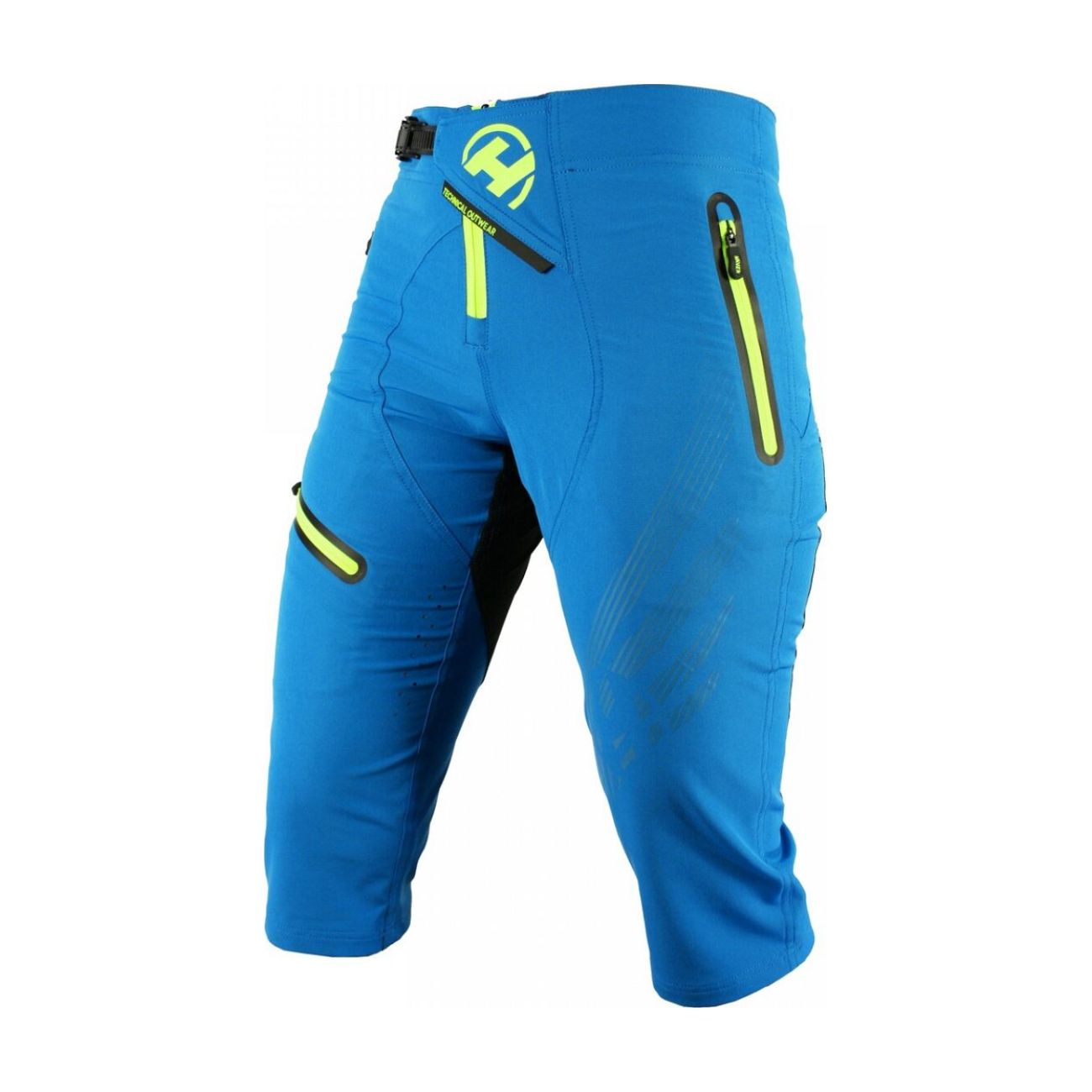 
                HAVEN Cyklistické nohavice krátke bez trakov - 3/4 ENERGY THREEQ - modrá/žltá 2XL
            