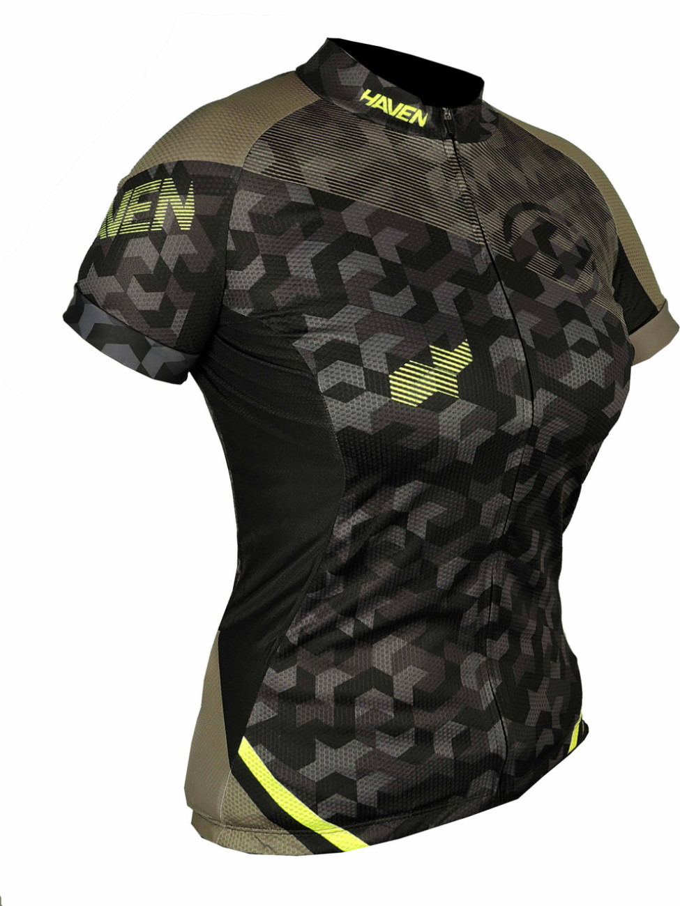 
                HAVEN Cyklistický dres s krátkym rukávom - SINGLETRAIL WOMEN - zelená/žltá XL
            