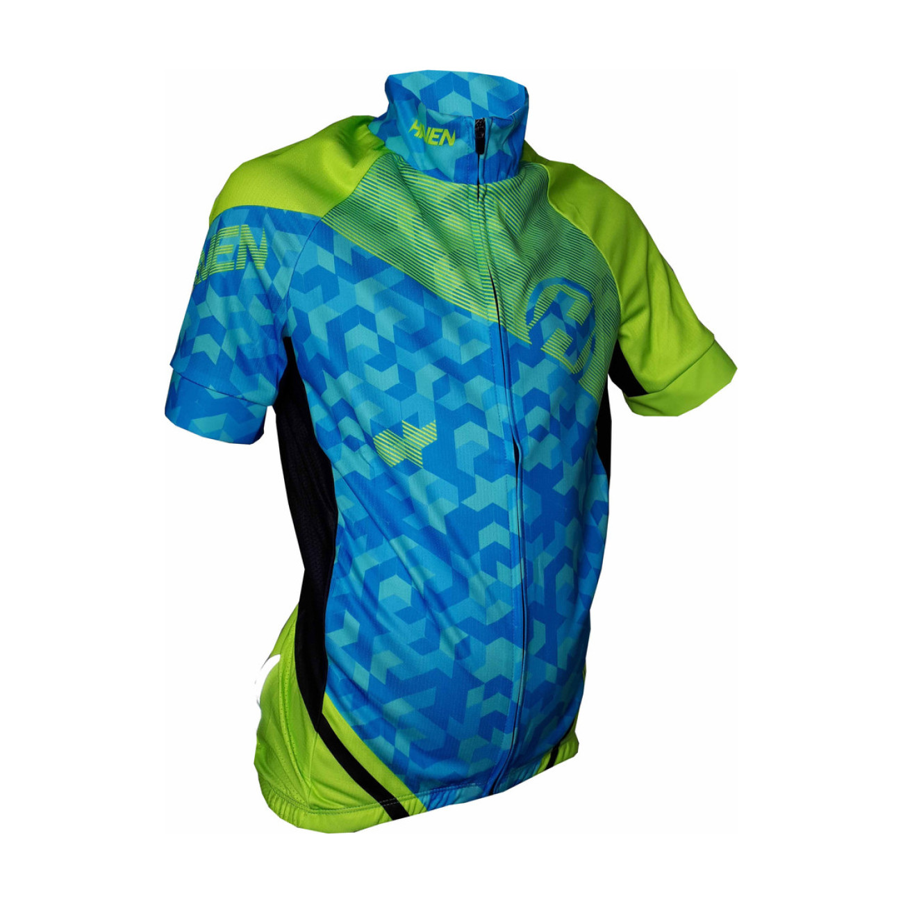 
                HAVEN Cyklistický dres s krátkym rukávom - SINGLETRAIL KID - modrá/zelená 140 cm
            
