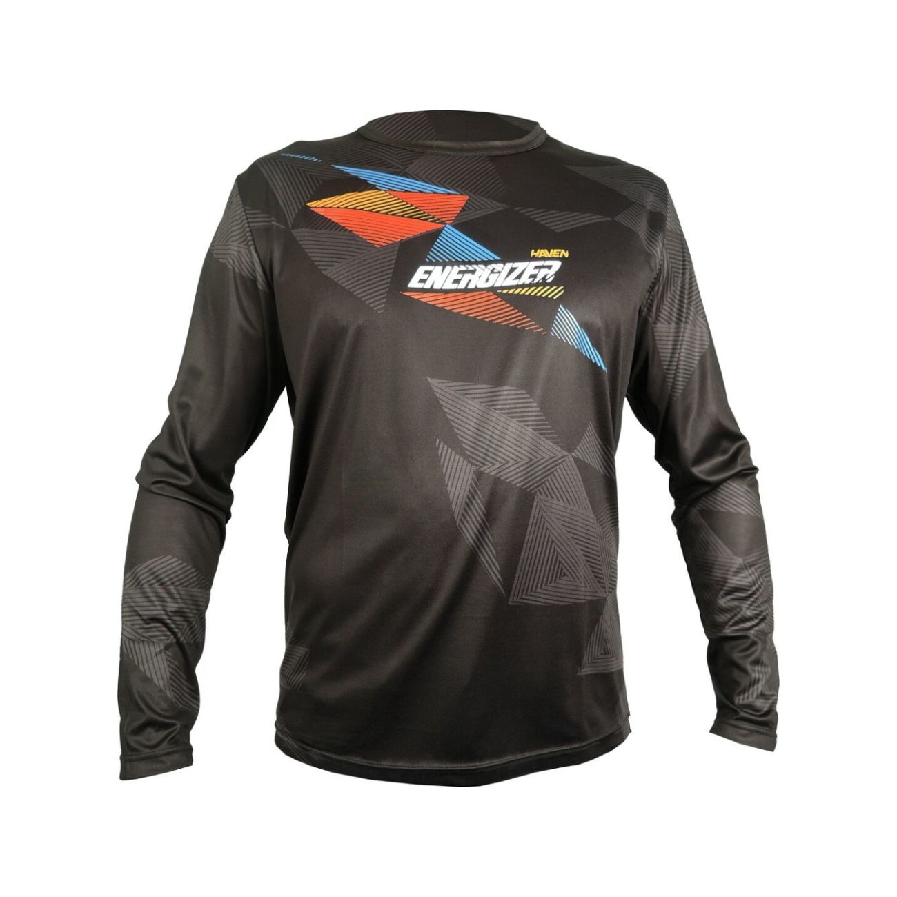 HAVEN Cyklistický dres s dlhým rukávom letný - ENERGIZER CRAZY LONG - čierna/červená/modrá
