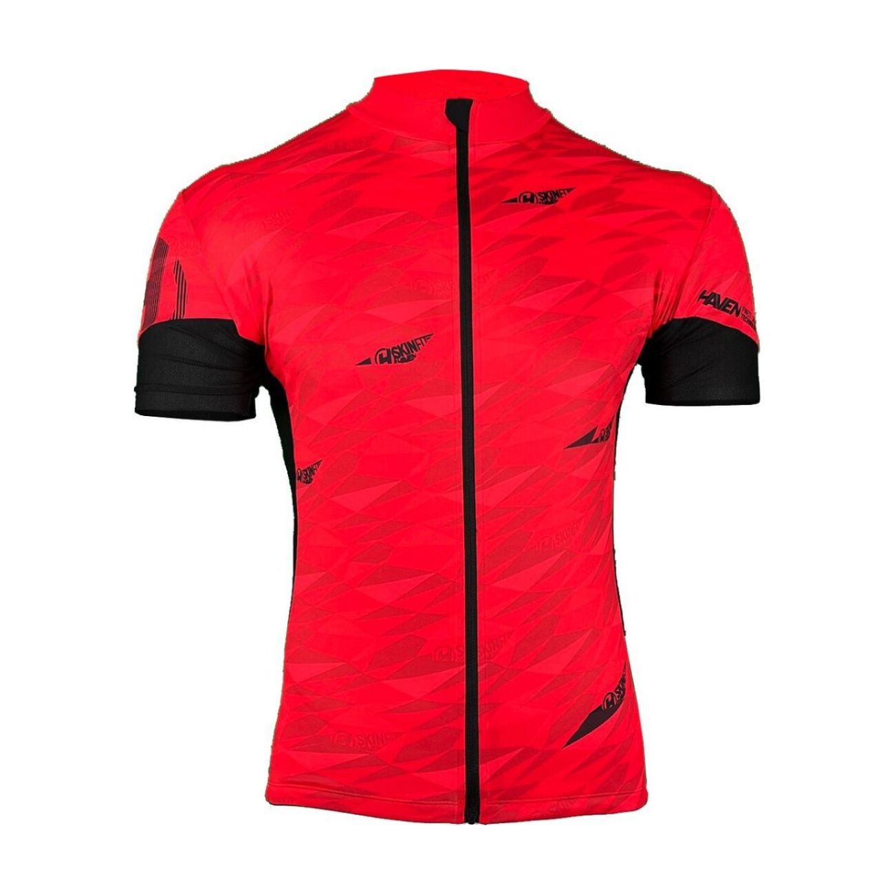 HAVEN Cyklistický dres s krátkym rukávom - SKINFIT NEO - červená/čierna