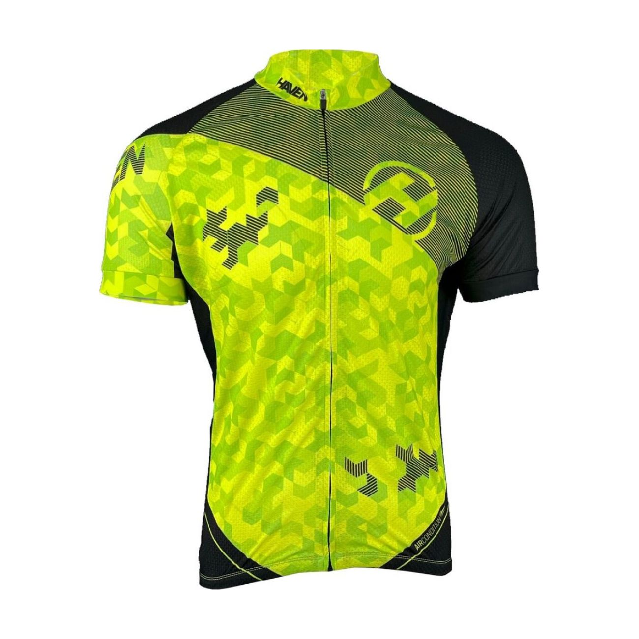 HAVEN Cyklistický dres s krátkym rukávom - SINGLETRAIL NEO - zelená/čierna L